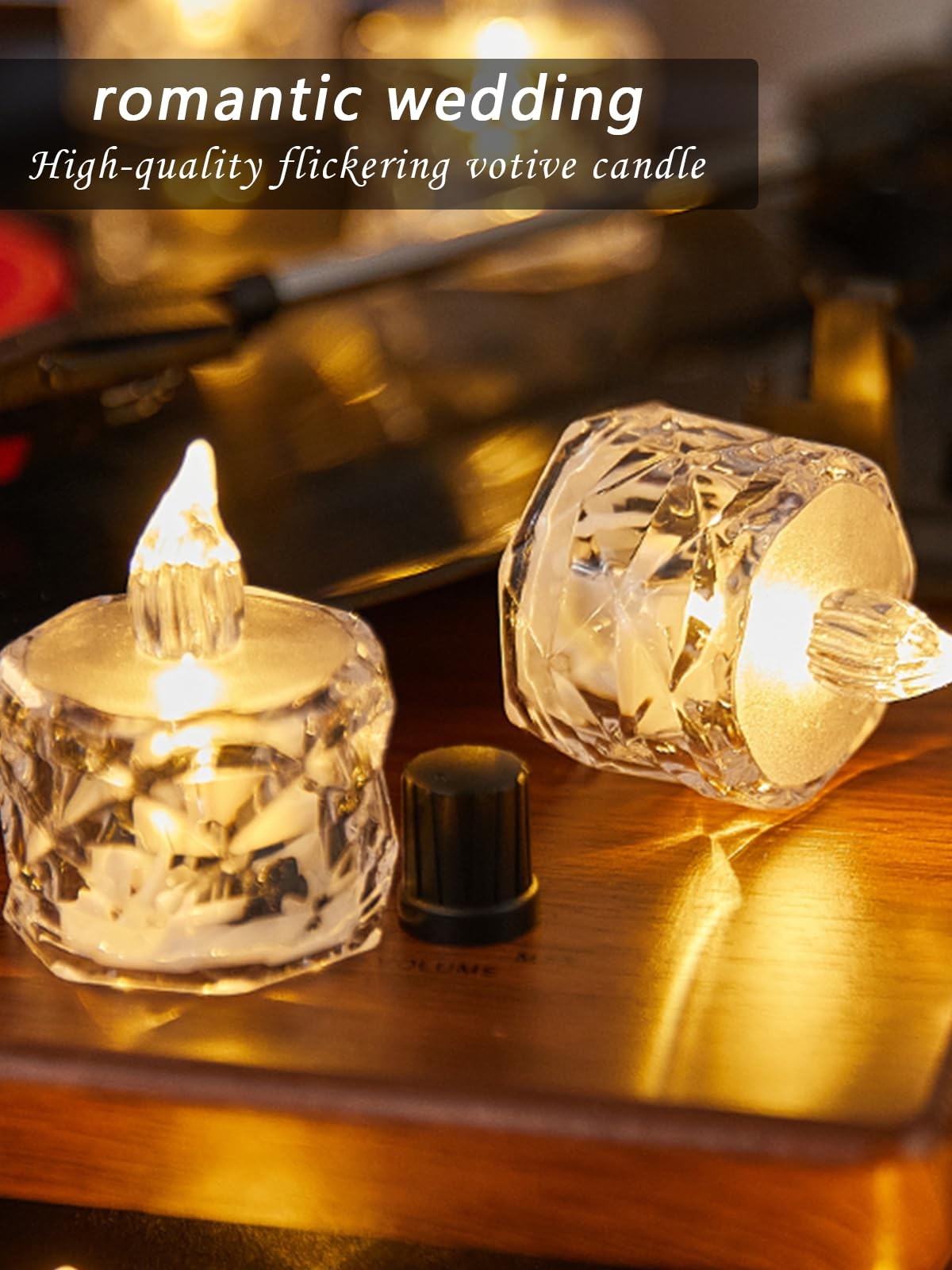 24pcs Flashing Battery Powered LED Votive Tea Candles, Realistic Electronic F…