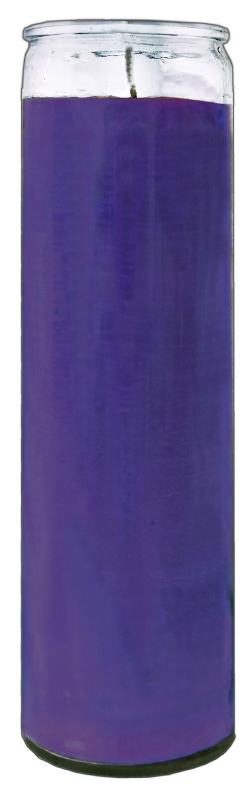CANDLE GLASS JAR PLAIN PURPLE VELA MORADO BURNS 120 HOURS