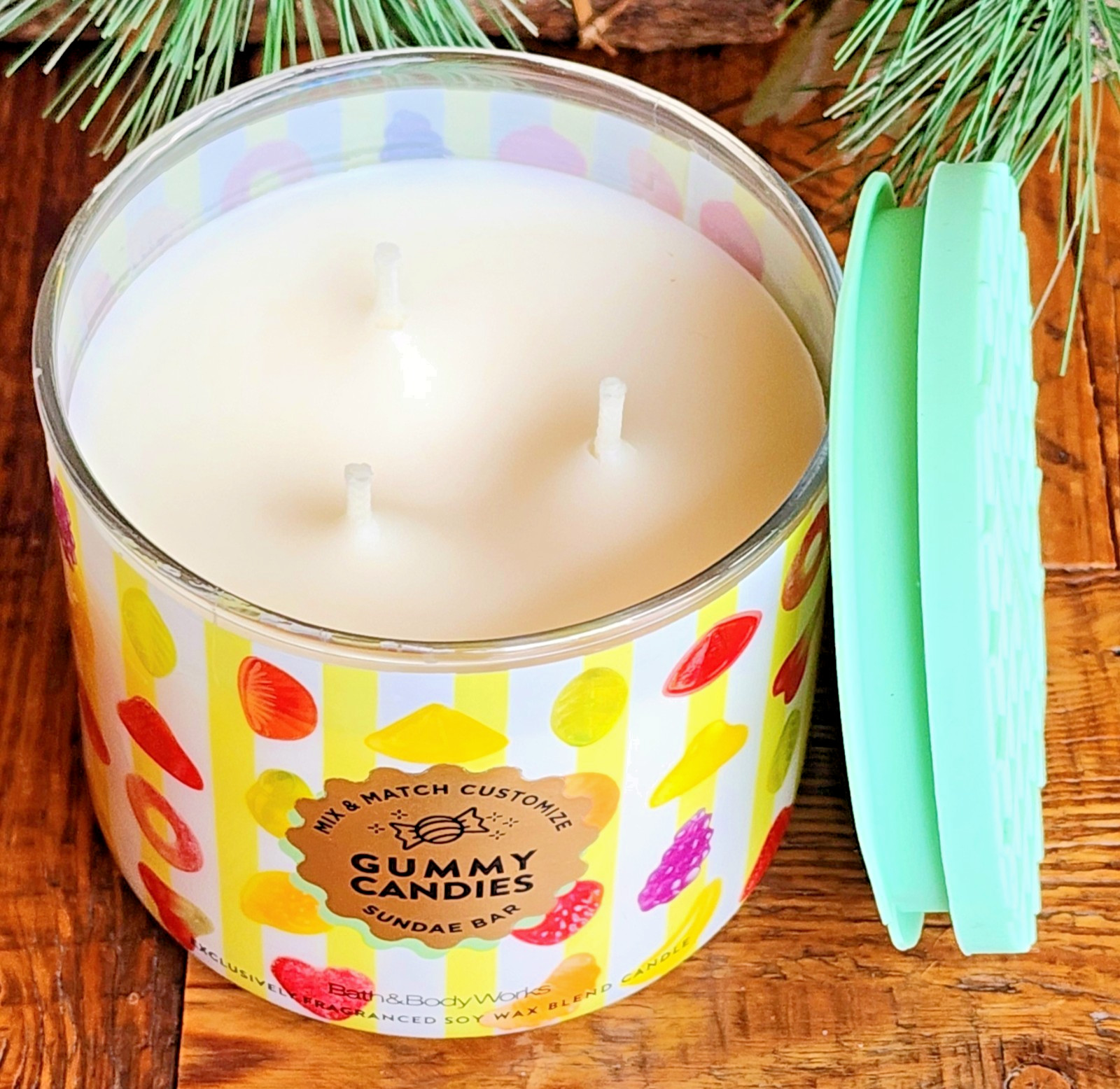 2026🌱🪺SPRING~🍋🍇🍊🍒GUMMY CANDIES~3 WICK CANDLE~Bath & Body Works~SHIP FREE