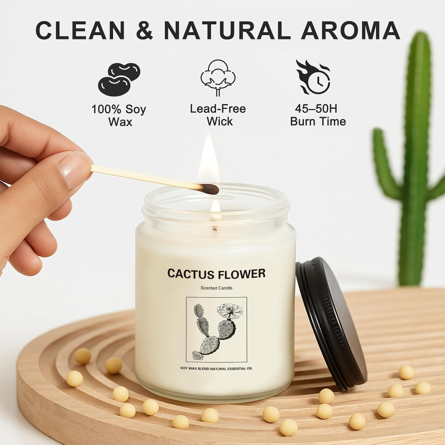 Scented Candles for Home,4 Pack Soy Candle Gift Set with 4 Fragrance Scents,Arom
