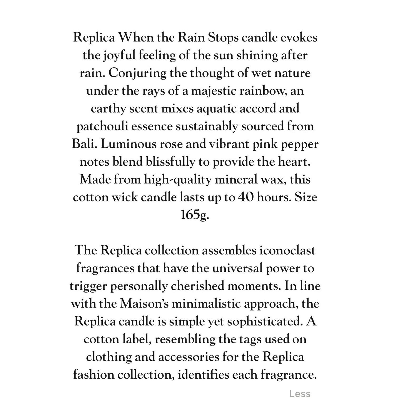 Replica When the Rain Stops Scented Candle Maison Margiela New in Box Sealed