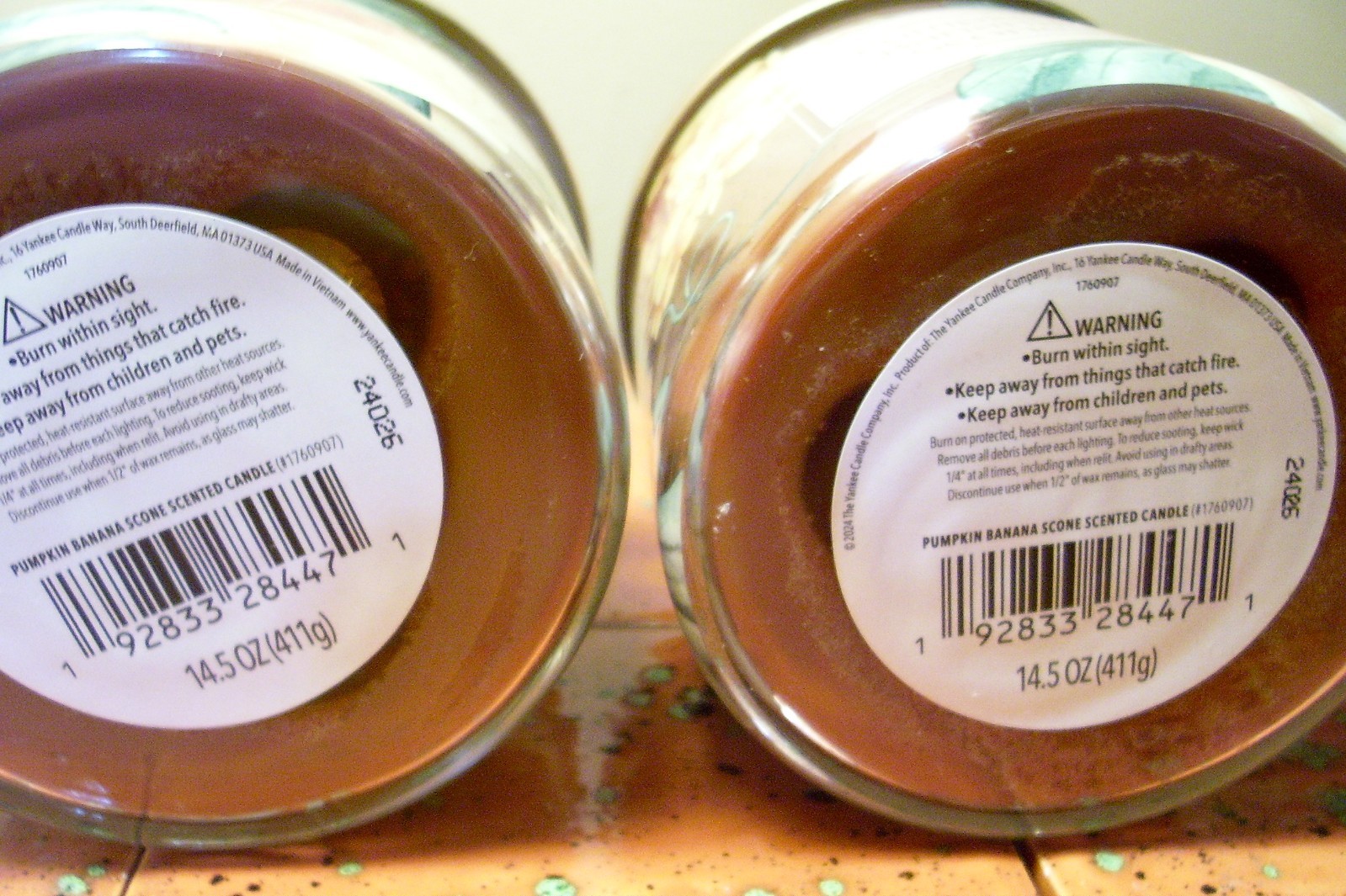 yankee candle 2-14.5oz 3 WICK JARS PUMPKIN BANANA SCONE + REFILL + PKG WAX MELTS