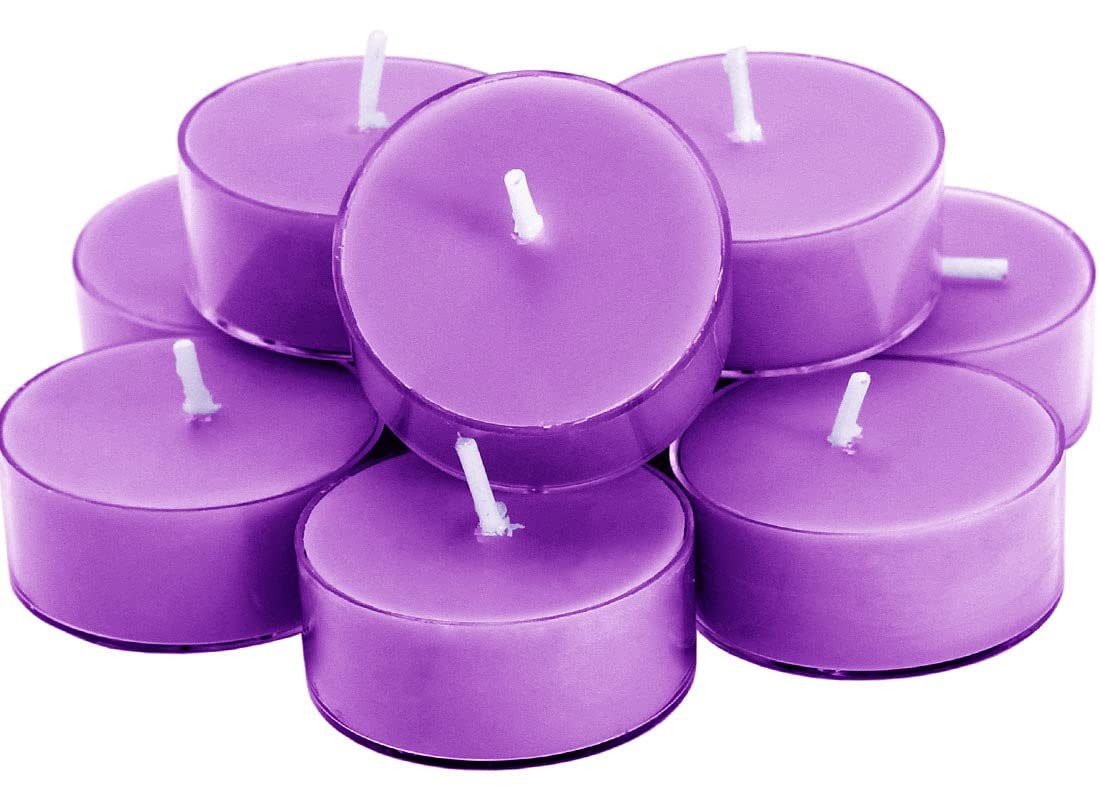 Scented Soy Wax Tealight Candles Bulk, Lavender Aromatherapy Candle for Stress R