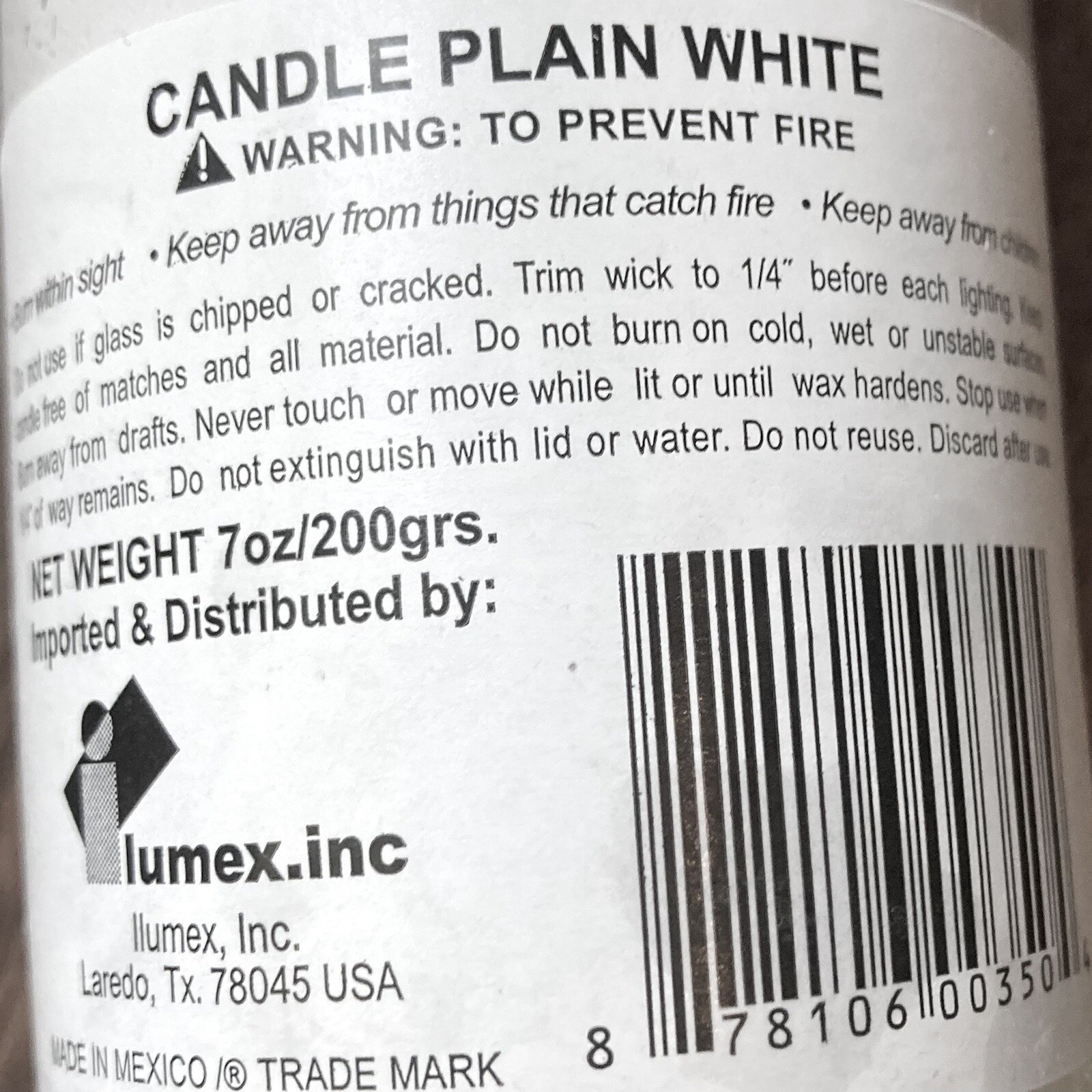 12 Tall Jar White Clear Blank Candles Glass For Crafts Labels Bulk Lot 8 inch