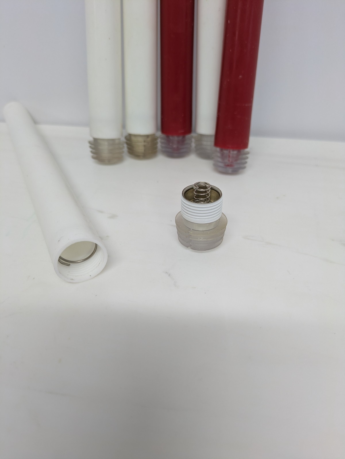CANDLES (2) RED (4) WHITE 9 inches Tall 2 AA BATTERIES NEEDED NOT INCLUDED