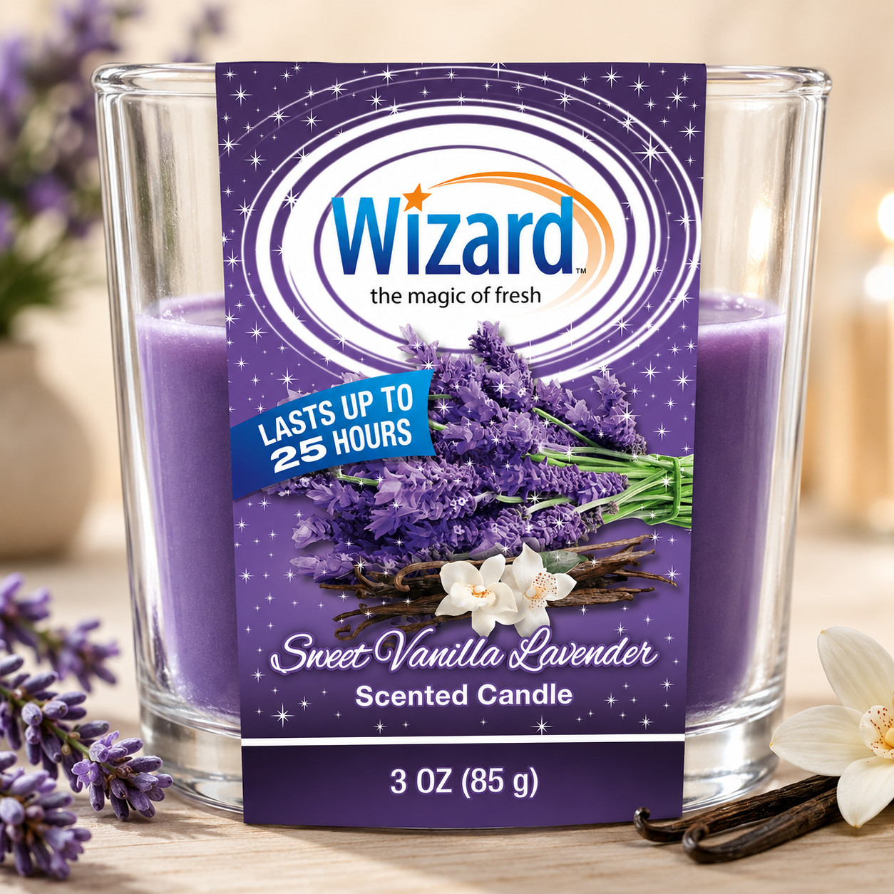 Wizard Scented Candle 12 Pack Choose Fragrance 3oz Glass Jar Home Decor Gift Set