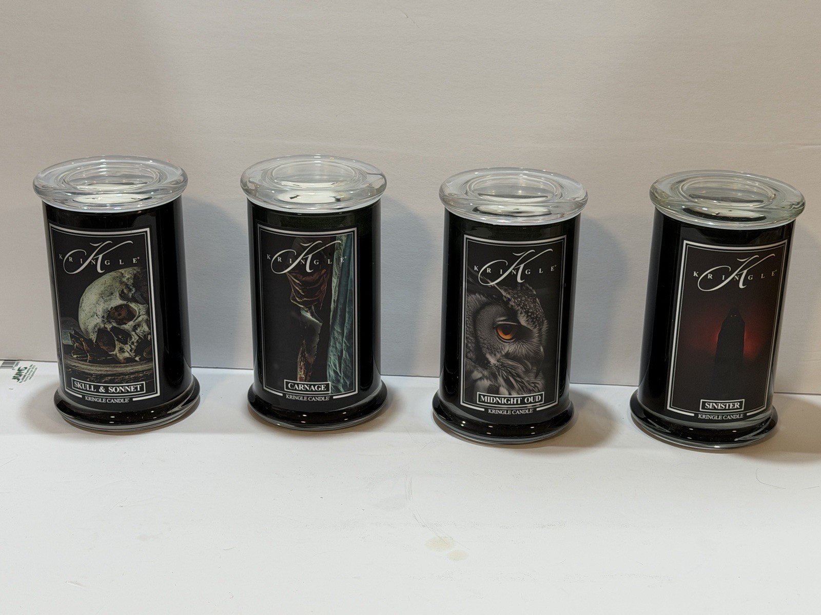 Kringle Candle Halloween/Fall Lot Of 4 Sinister/Carnage/ Skull&Sonnet READ