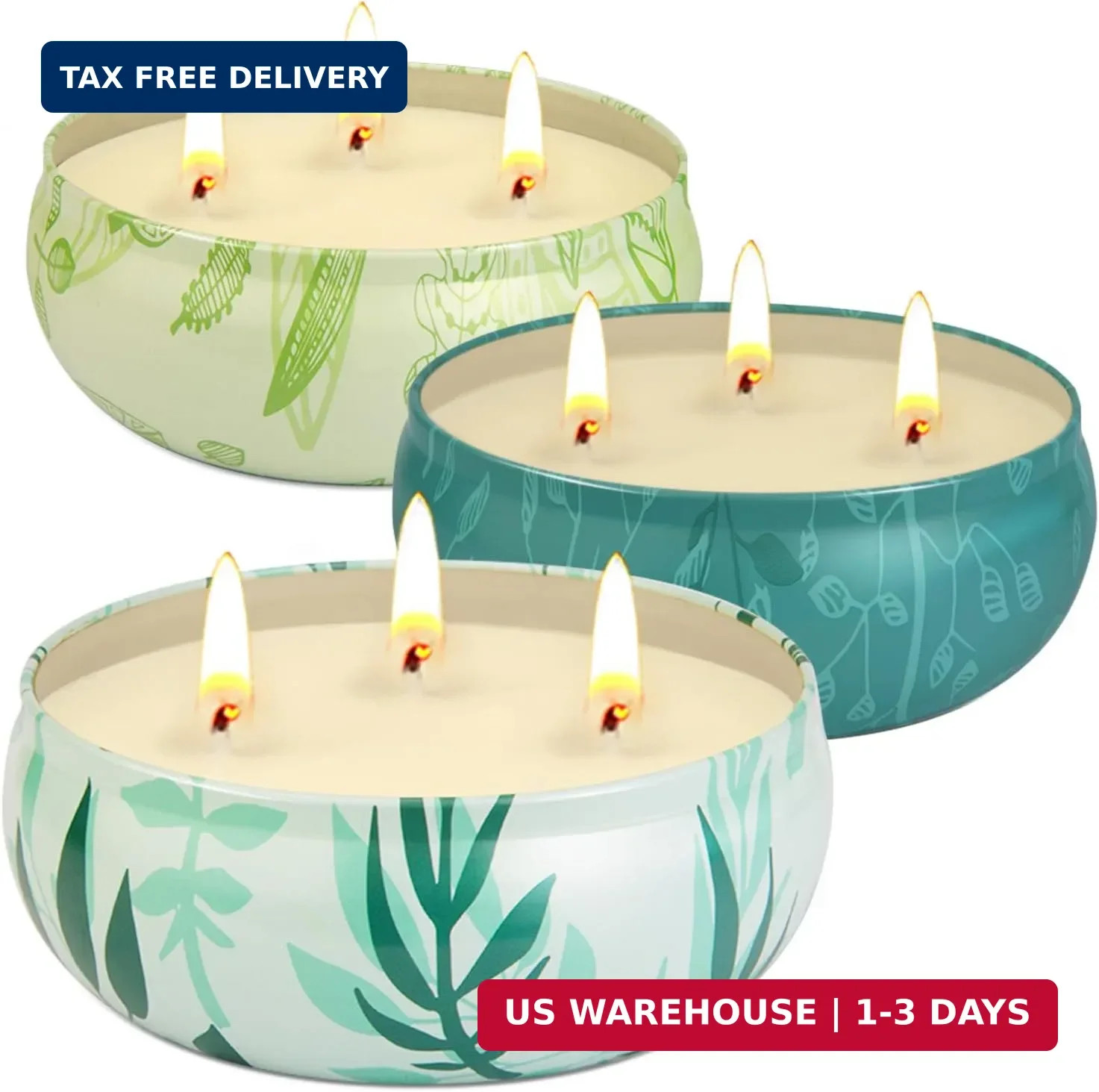 Citronella Candles Outdoor, Large Citronella Candle Outdoor for Patio, 3 Pack 12