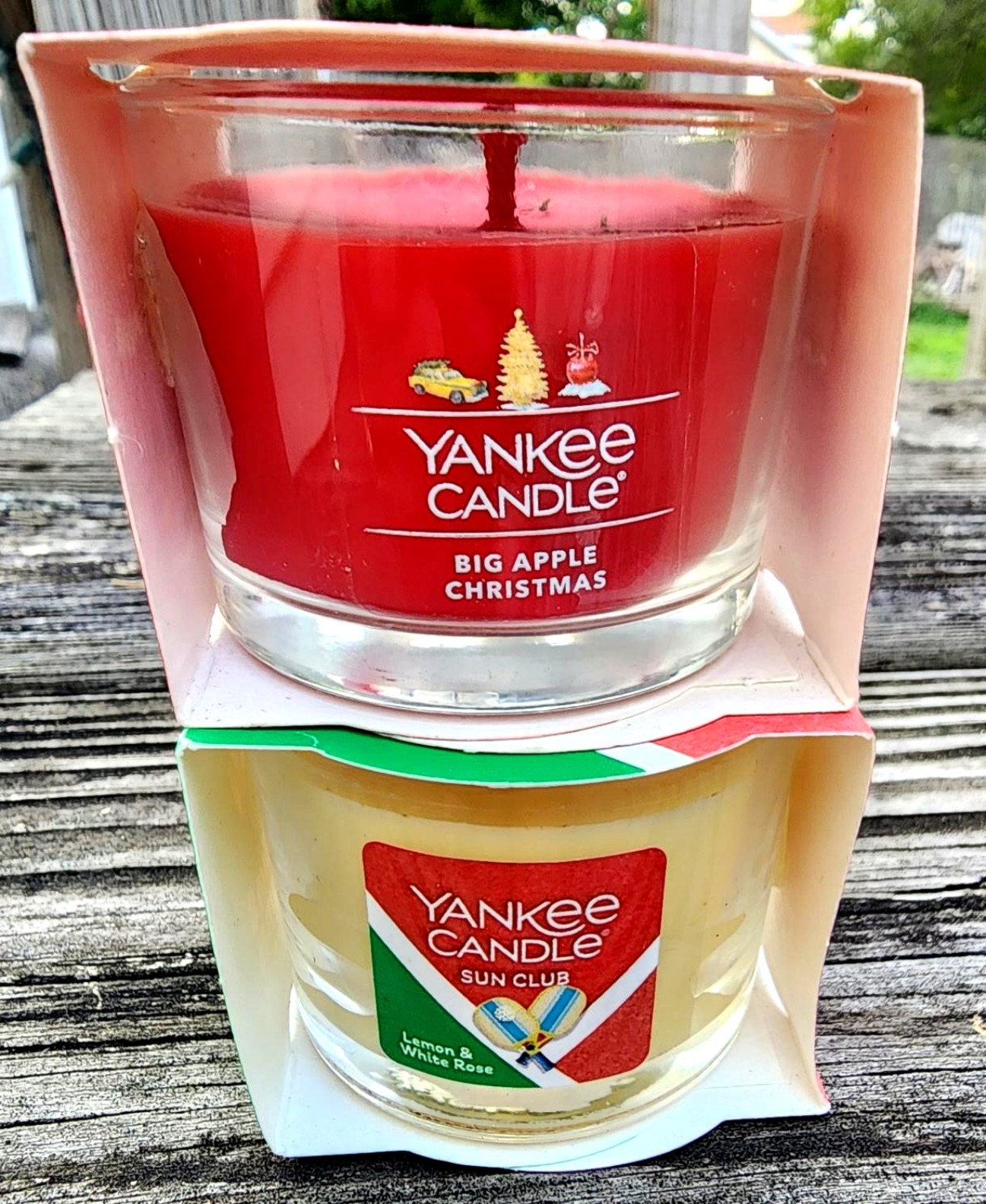 Yankee Candle Sun Club Lemon & White Rose OR Big Apple Christmas Mini Jar U PICK