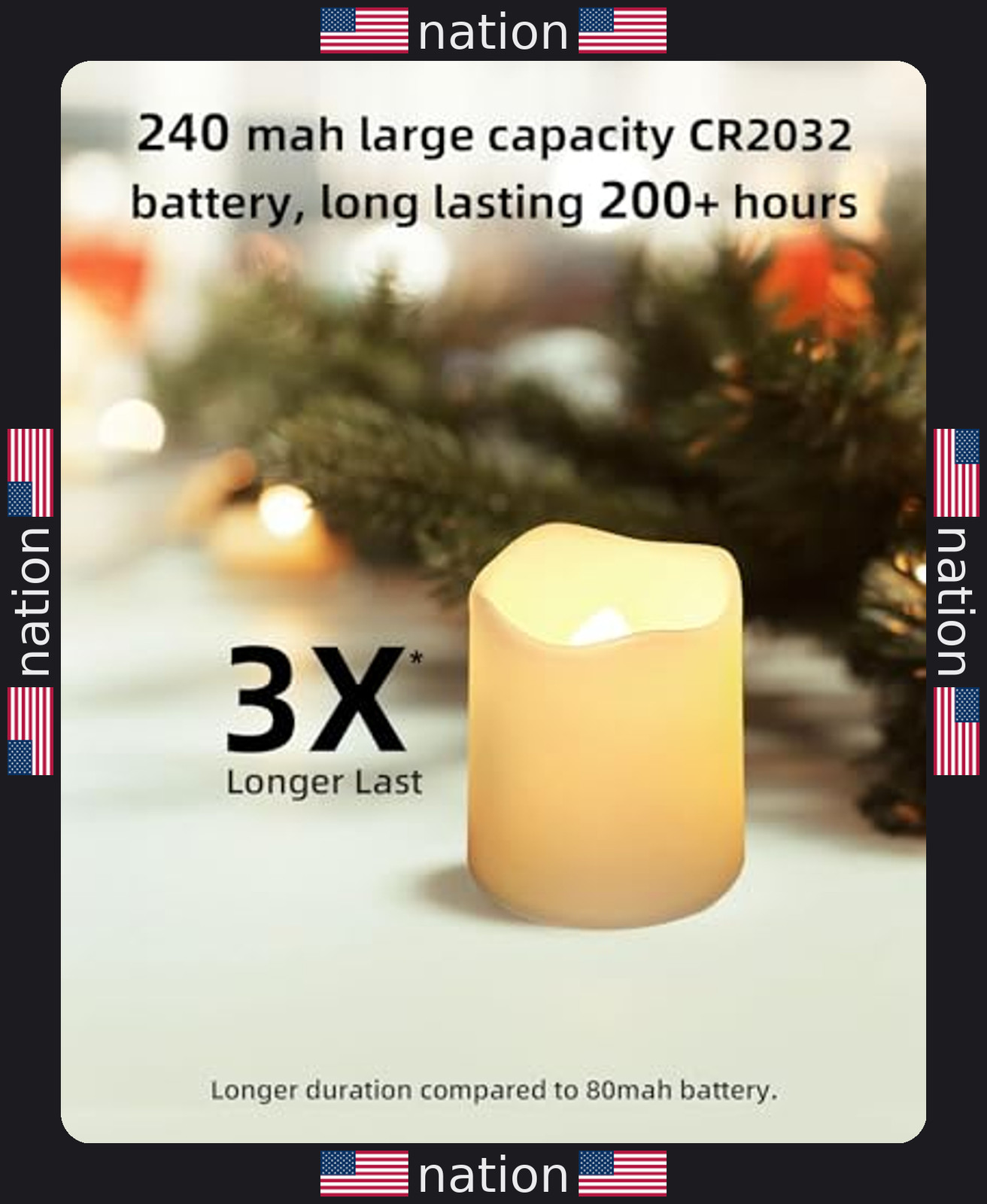 SHYMERY 24-Pack Flameless LED Votive Candles with 200+ Hour Battery Life