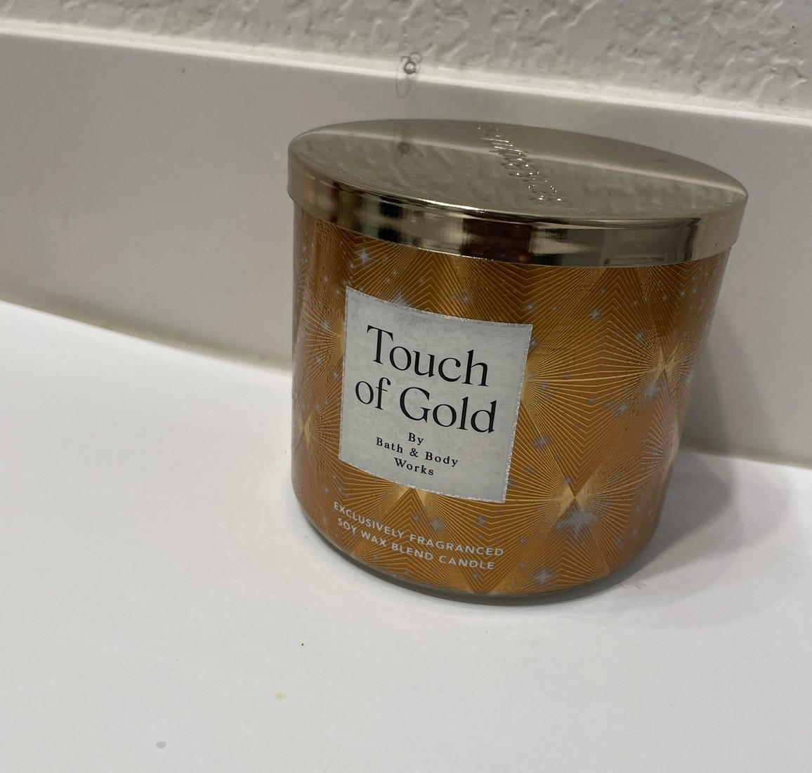Bath & Body Works Touch Of Gold 3-Wick Scented Candle 14.5 Oz Brand New