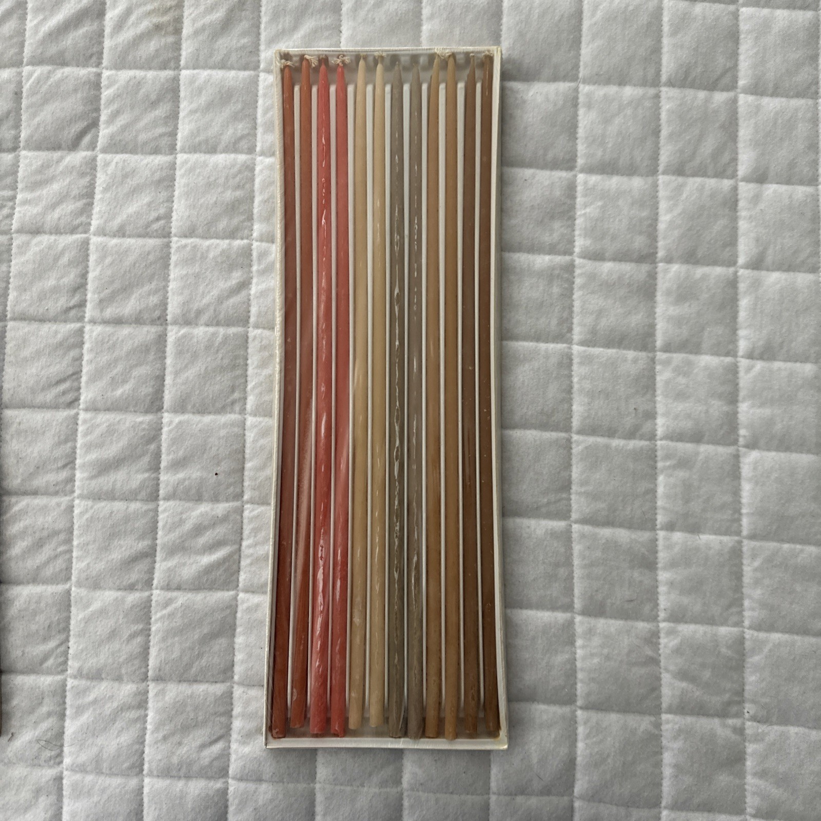 Vintage Candles Colonial Flower Tapers Box of 12 Multi Color Hyannis Mass