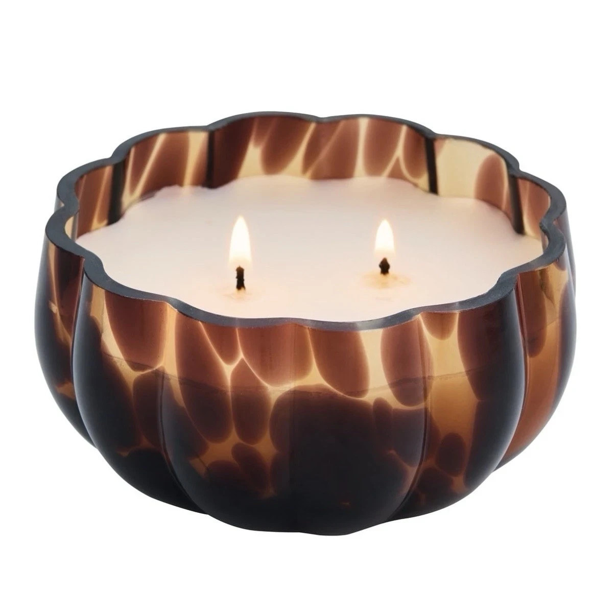 Better Homes & Gardens Apple Pumpkin Confetti Figural Glass Pumpkin Candle 8 oz
