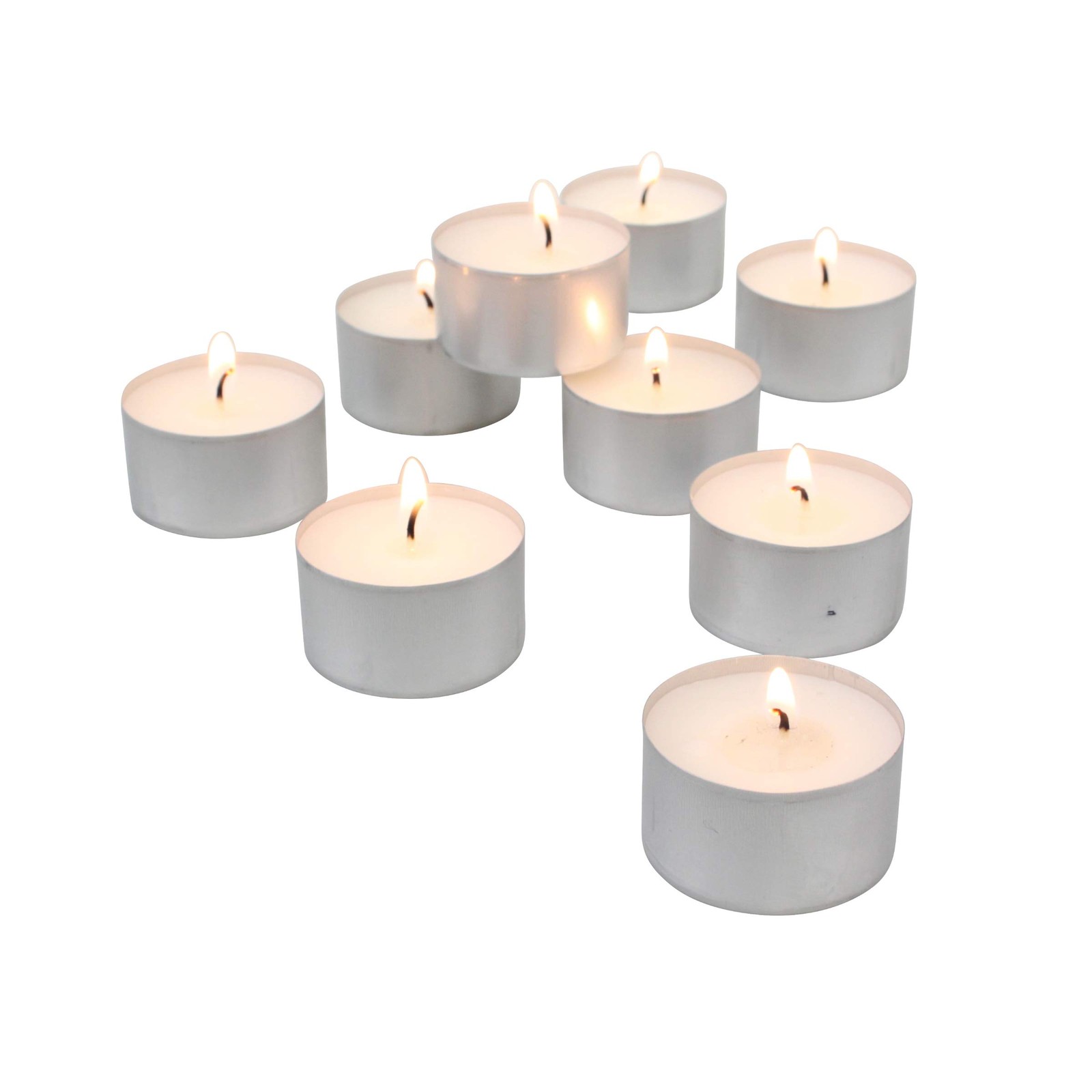 Unscented Long Burning White Tealight Candles, Bulk Pack, 6-7 Hour Burn Time,