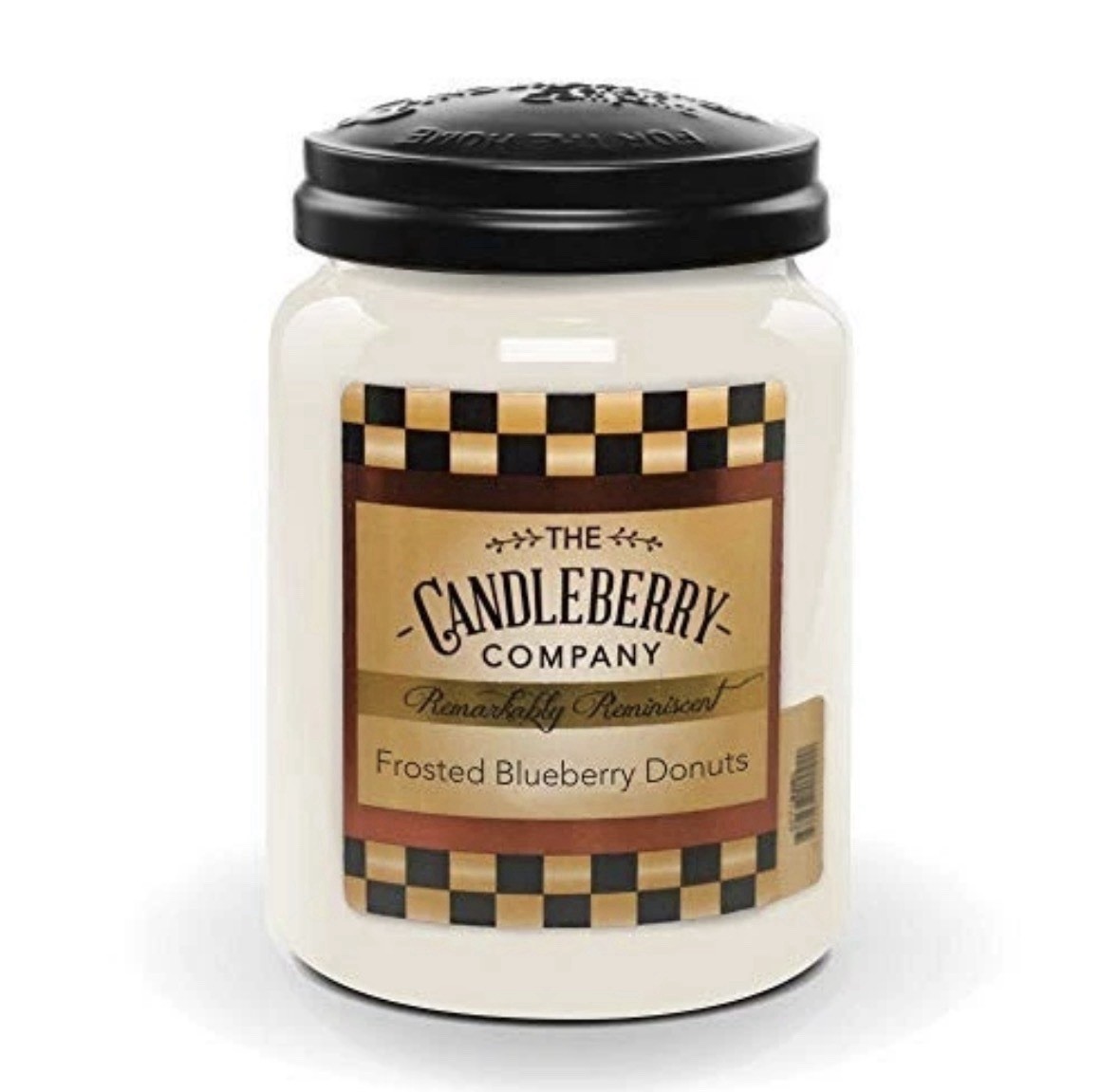 Candleberry Frosted Blueberry Donuts Candle , Large Glass Jar, 26 oz