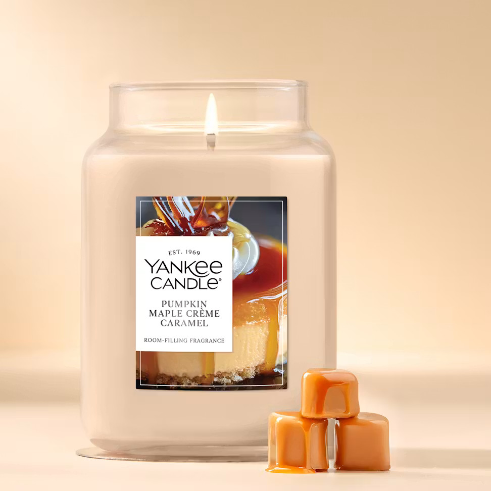 Yankee Candle Pumpkin Maple Crème Caramel Original Large Jar 22oz Fall Candle BN