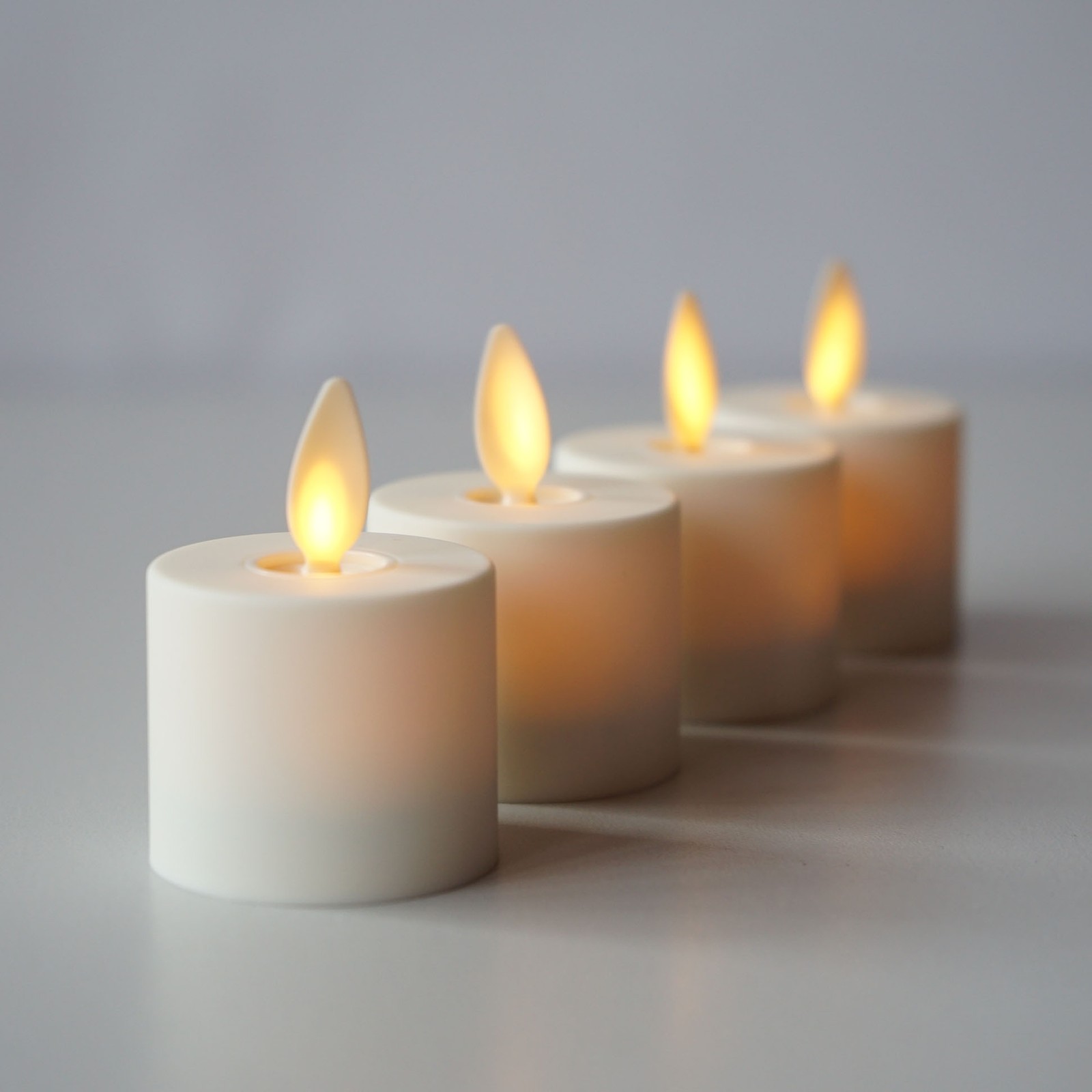 Luminara Flameless Moving Wick LED Battery Tea Light Candles w/Remote Tealights