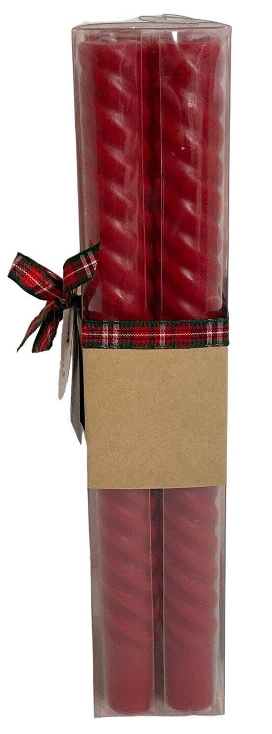 HD Designs Holiday Collection Red Tapers 10 inches Tall 3/4 Inches in Diameter