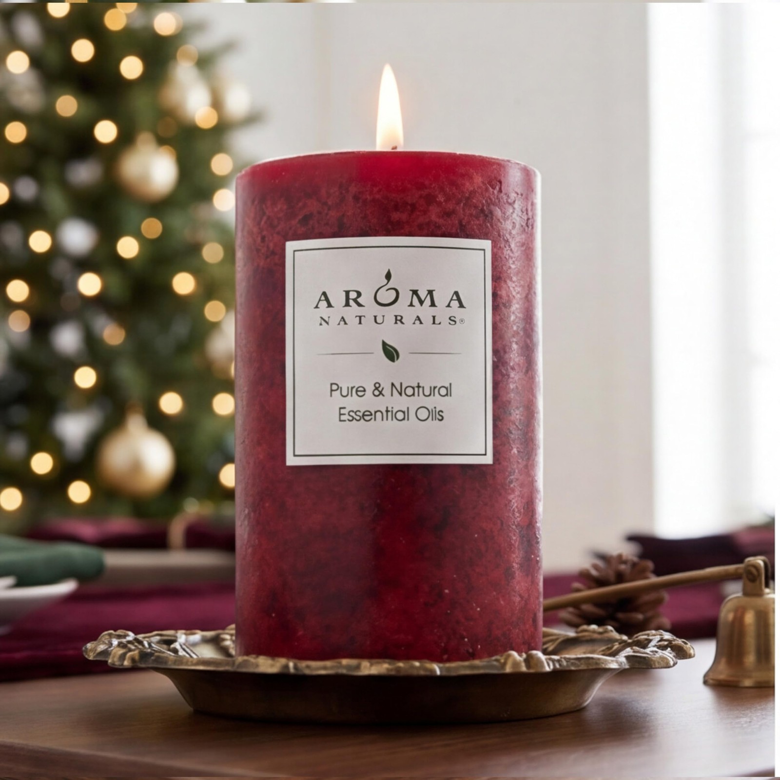 Aroma Naturals Holiday Orange, Clove and Cinnamon Essential Oil Scented Pilla…