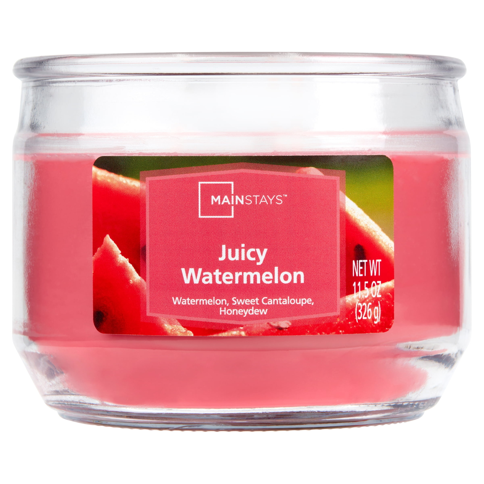 (3 pack) Juicy Watermelon Scented 3-Wick Glass Jar Candle, 11.5 oz