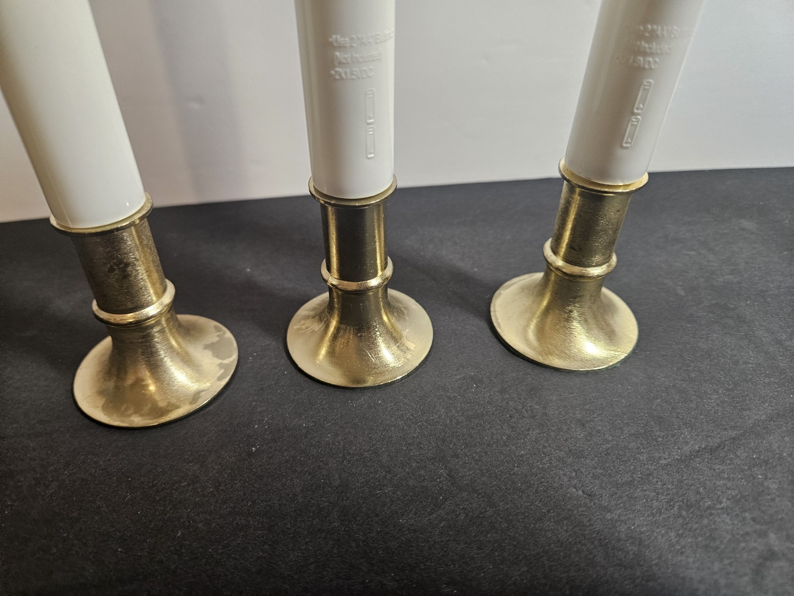 Battery operated window candle lights brass Christmas Drip Look 3 Cordless