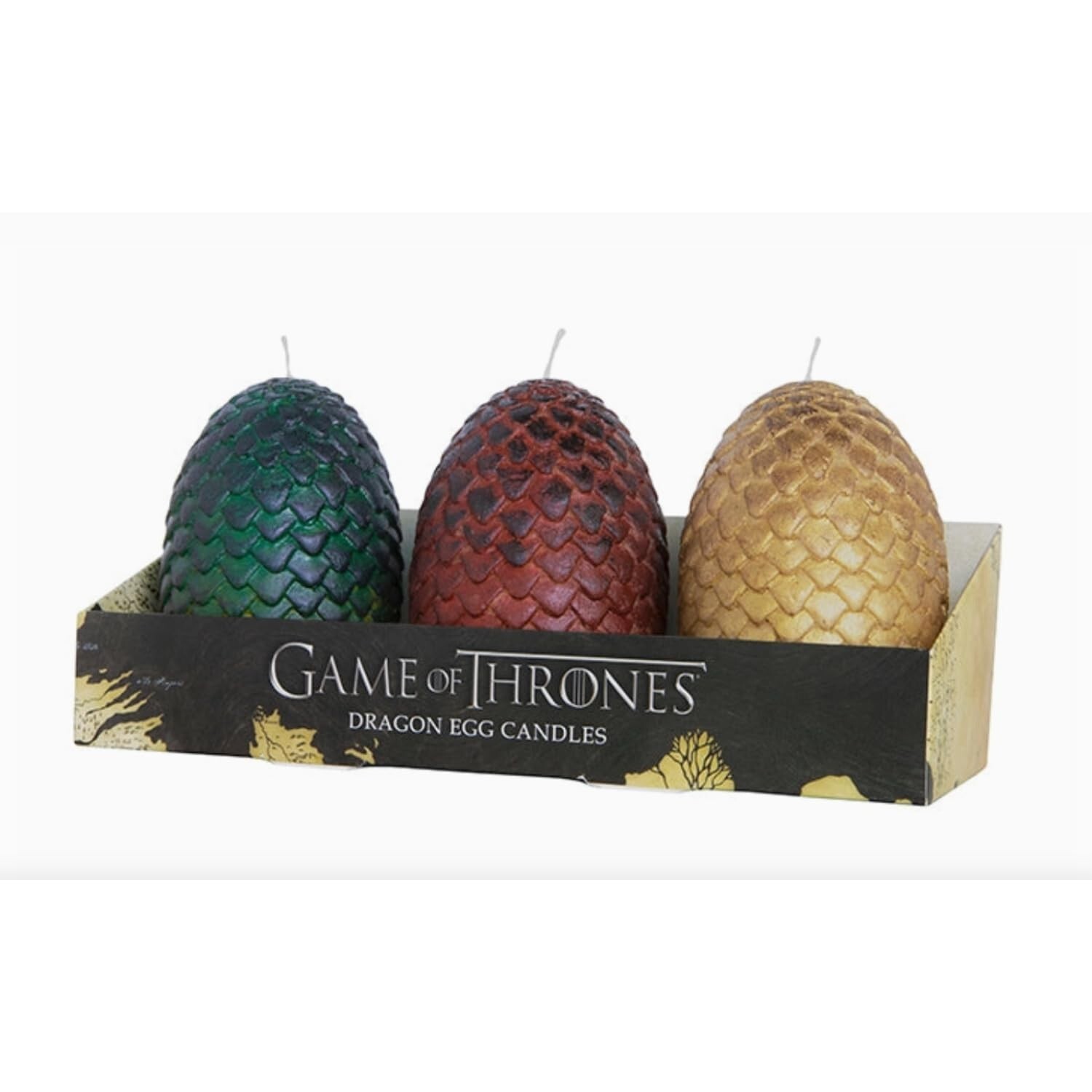 3 pack Game of Thrones Dragon Egg Unscented Candles Gift for all Ocassions
