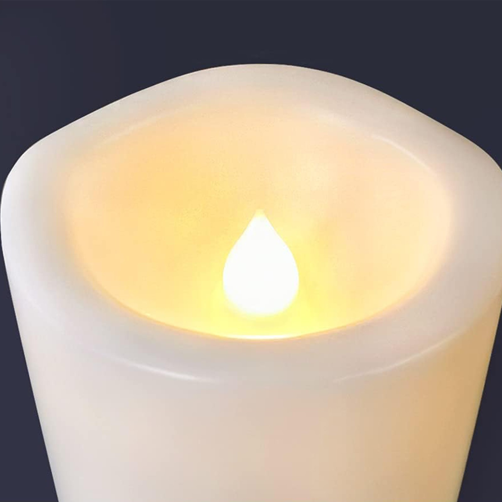 2 Pcs 4” x 8” Outdoor Waterproof Battery Operated Candles with Timer Large Led