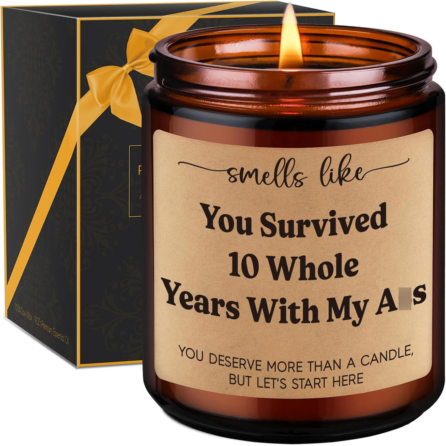GSPY Scented Candle – 10Th, 10 Year Anniversary Tin Gifts for Him, Her, Wife, Hu