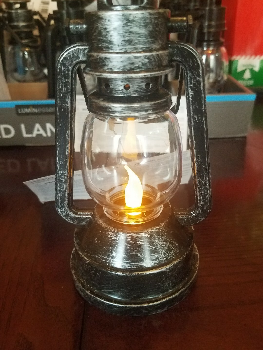 Luminessence LED Lantern Flickering Effect On/Off Switch 120 hours upc 639277801