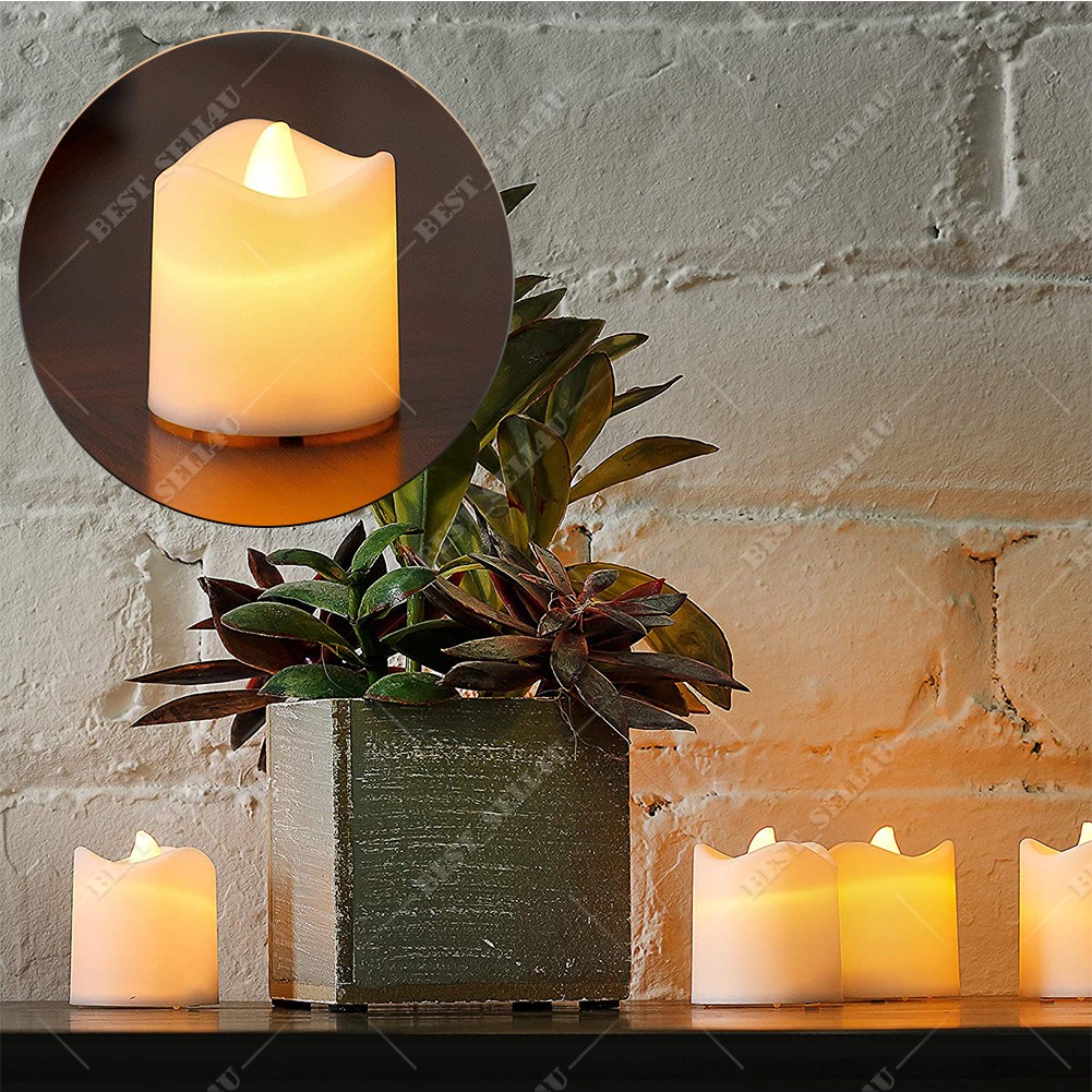 24/48 Pack LED Tea Lights Battery Operated Flameless Votive Candles Warm White