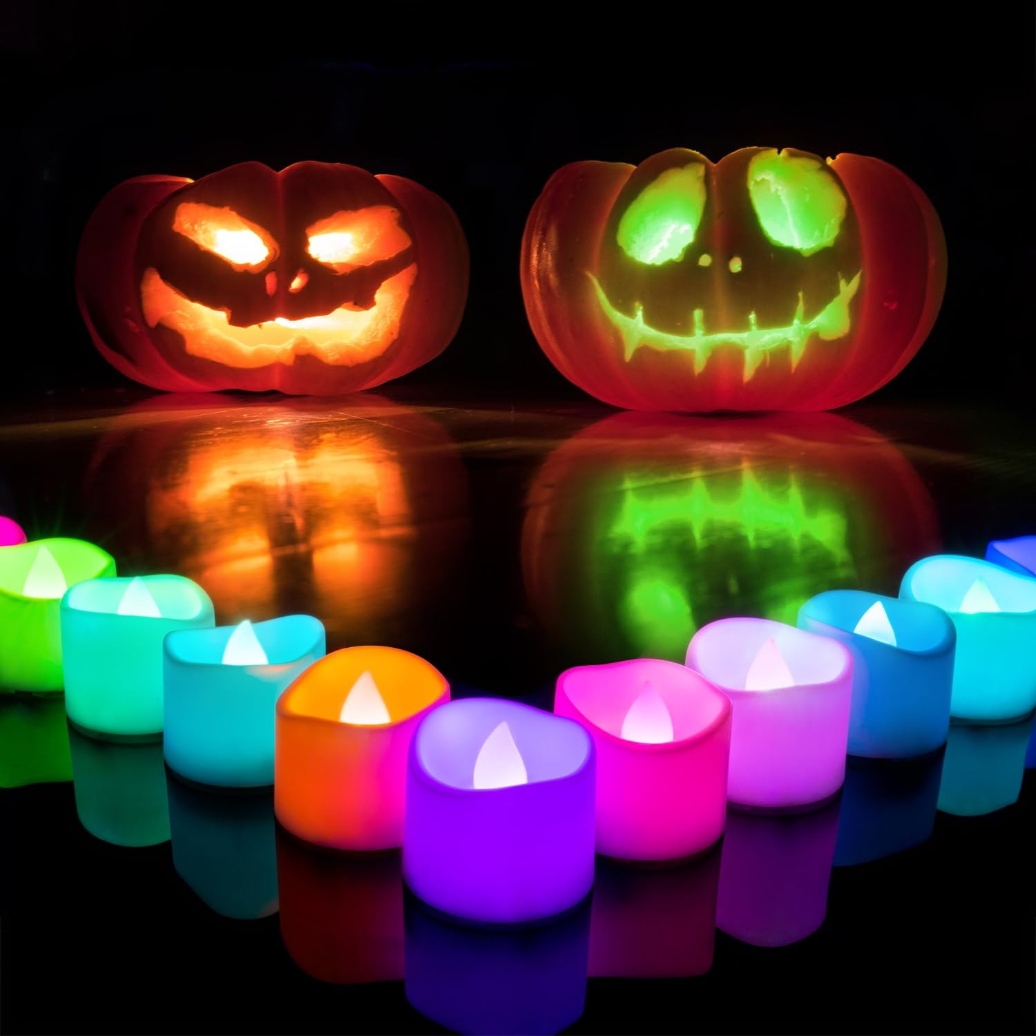 Multi Color Changing Tea Lights Candles Battery Operated LED 12 Pack