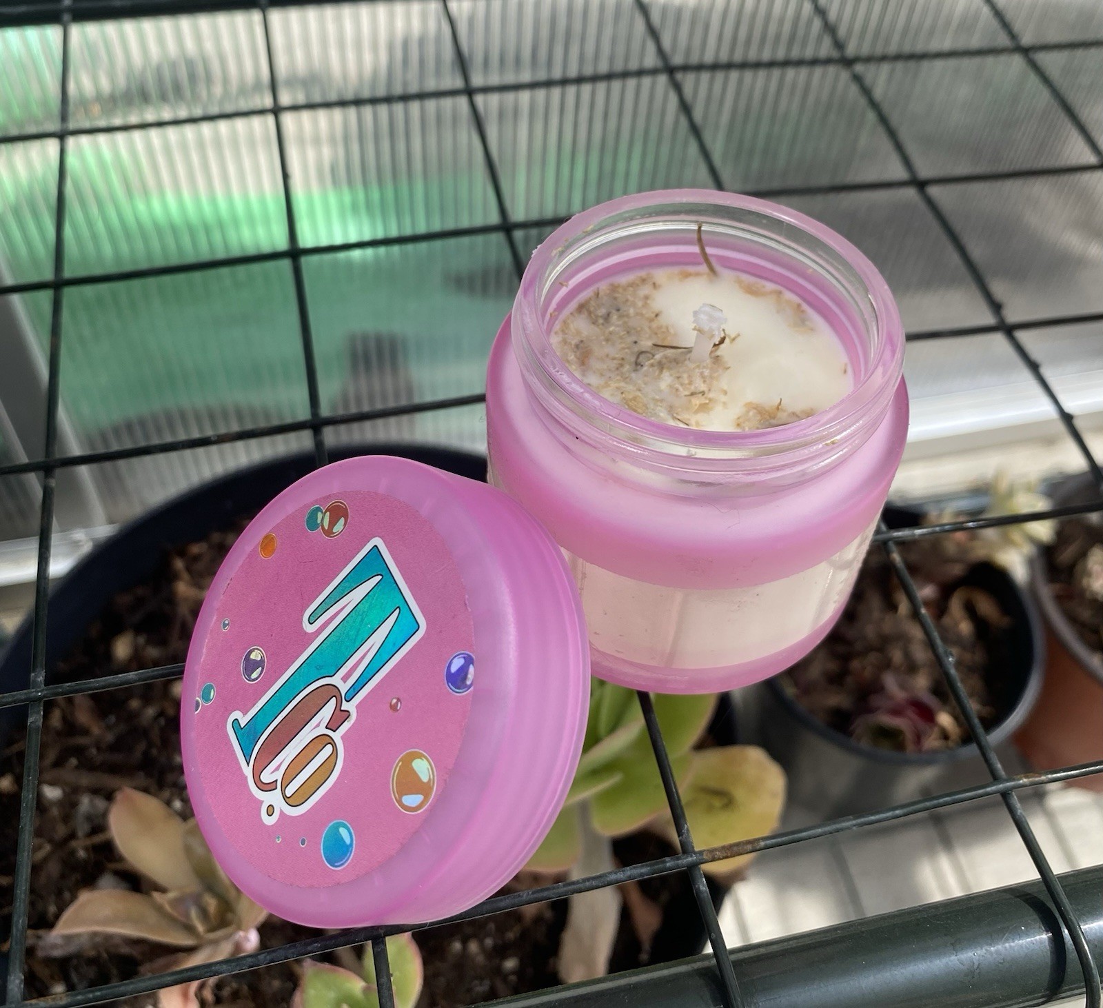 Handmade Banana Orange Soy Botanical Glass Jar Mini Candle