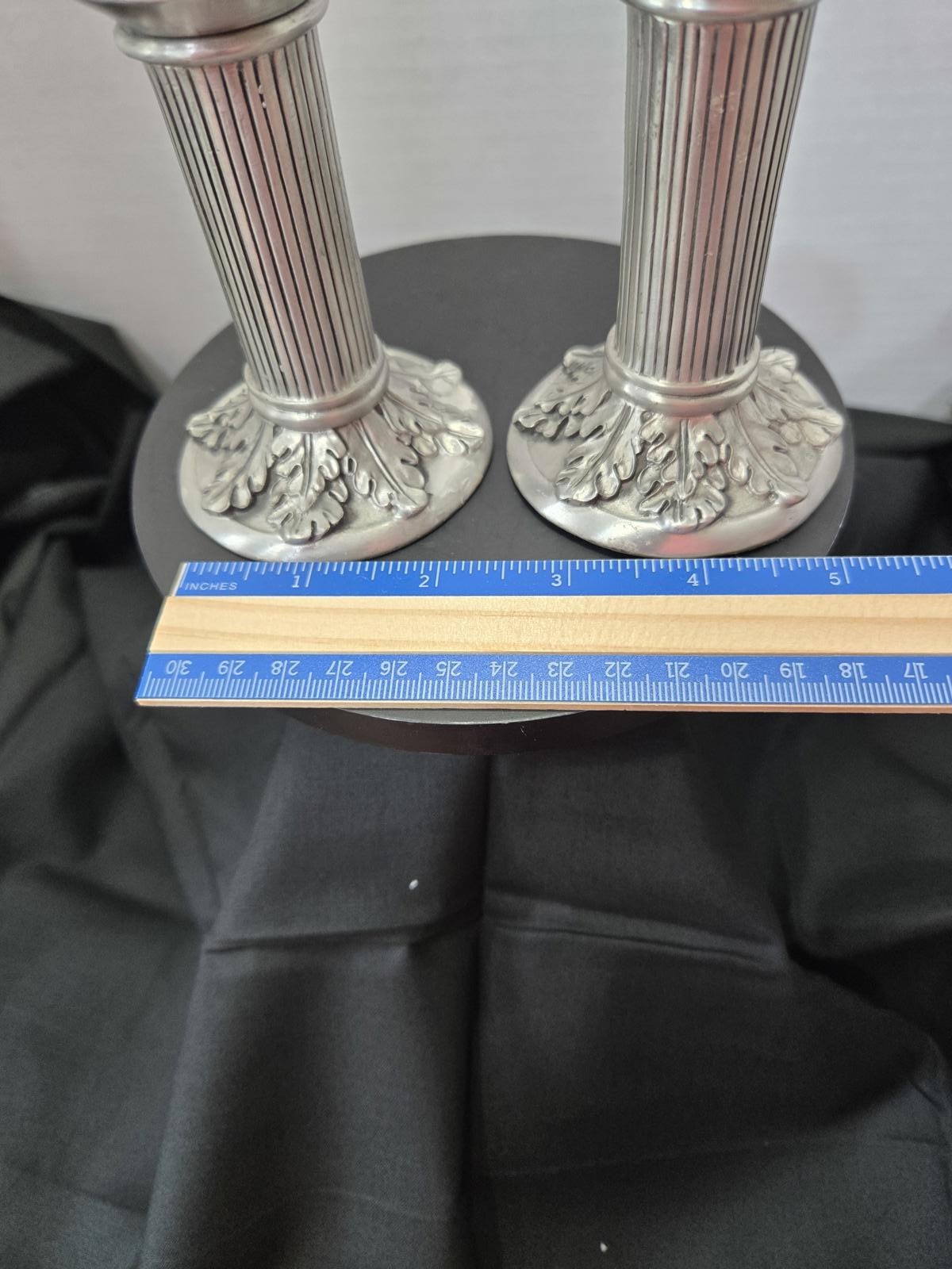 Pair of 1990 Seagull Canada Pewter Vintage Metal Candle Holders