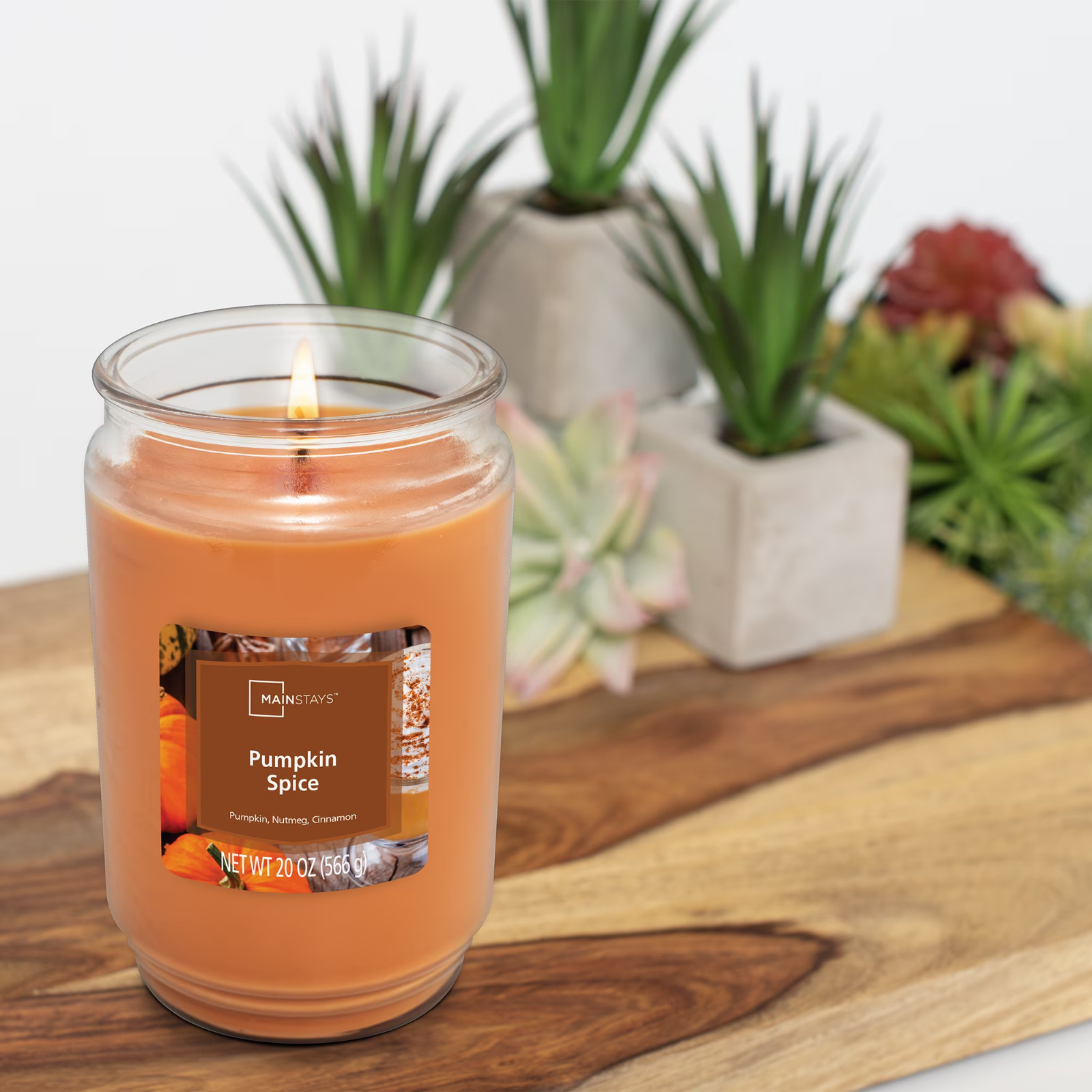 Pumpkin Spice Scented single Wick candle Large jar 20 Ounces Home Fragrance….