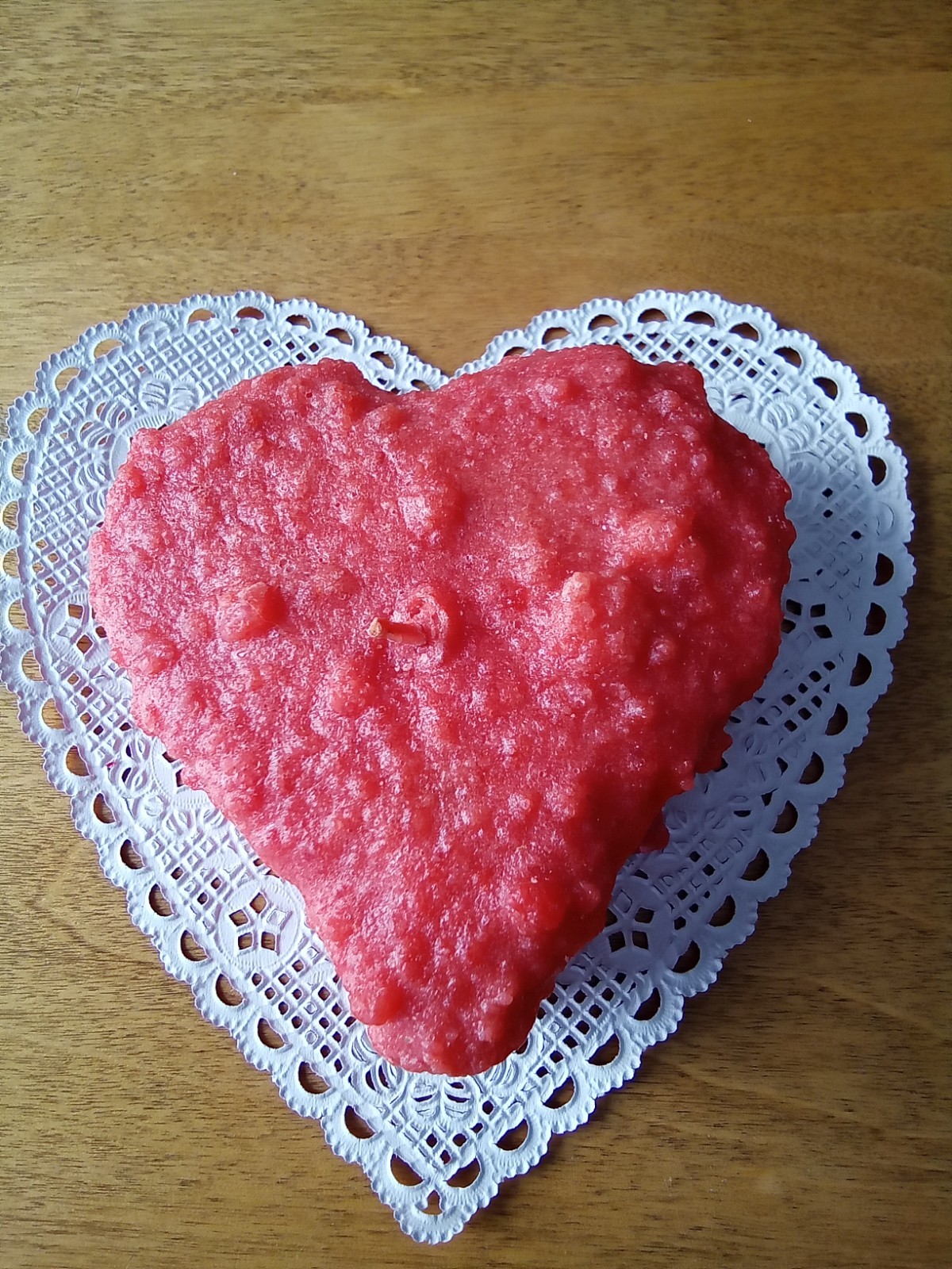 Valentine’s Primitive style Heart Candle handcrafted Scented 4 in. Love romance