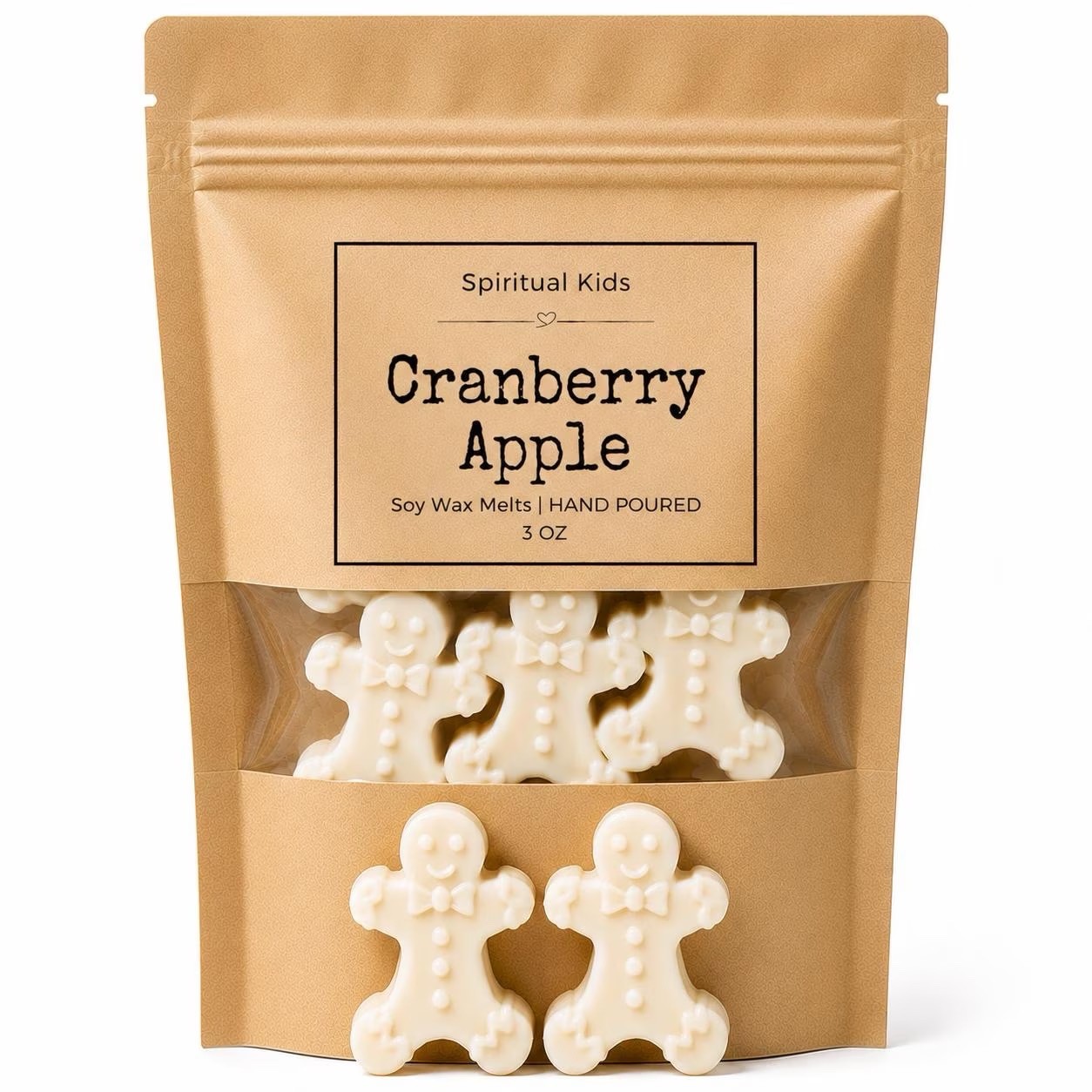 Gingerbread Shaped Soy Wax Melts 3.2oz | Food Scented | Holiday Scents |
