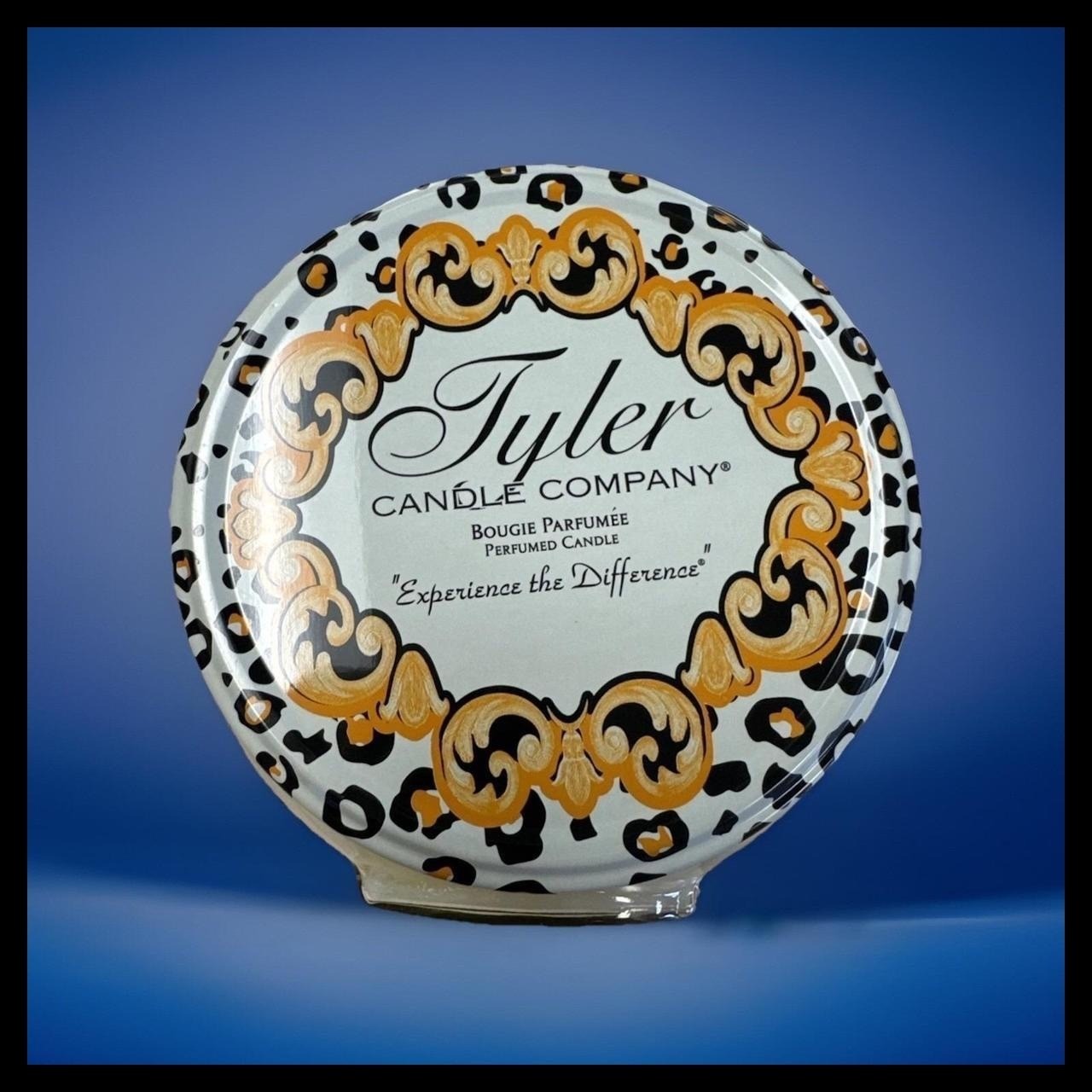 Tyler Candle Company Fearless 22 oz Large 2 Wick Jar Candle Leopard Print Lid