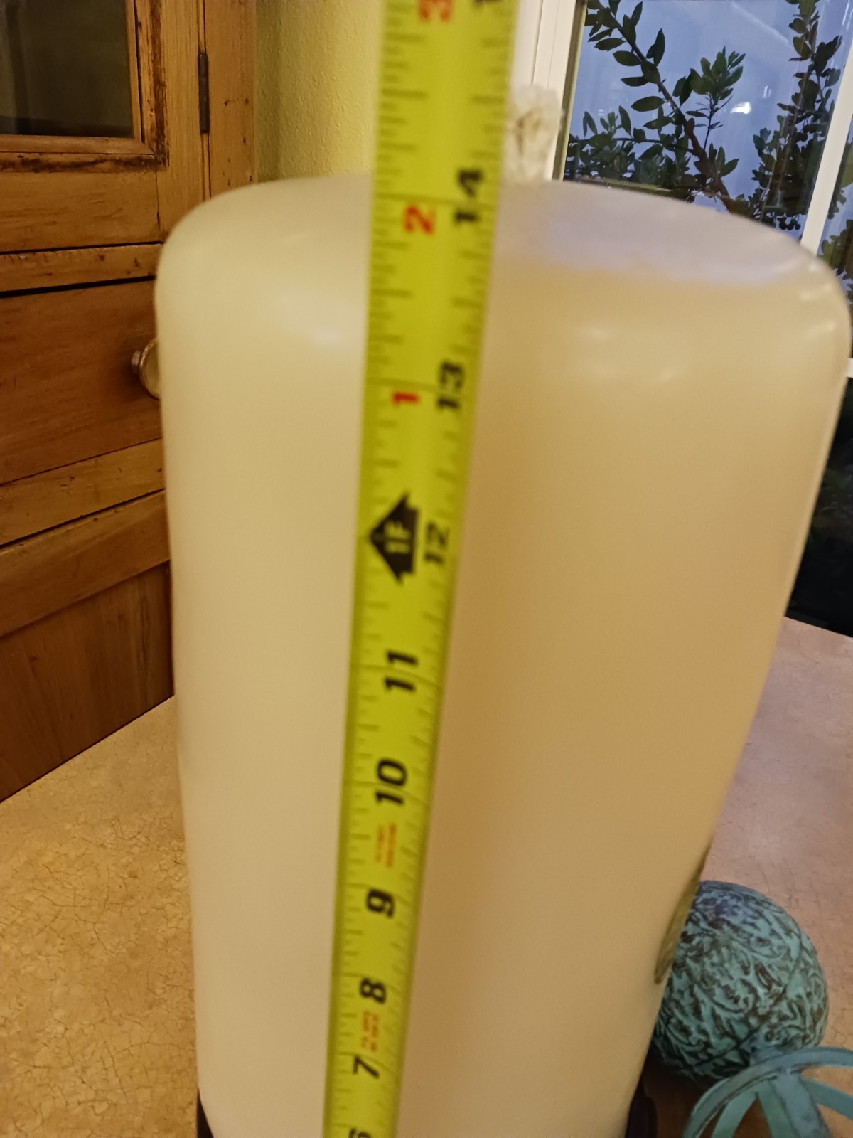 Natural Estate Candle 12 Lbs Oversized Pillar 12×6.5″ Unburned Unscented