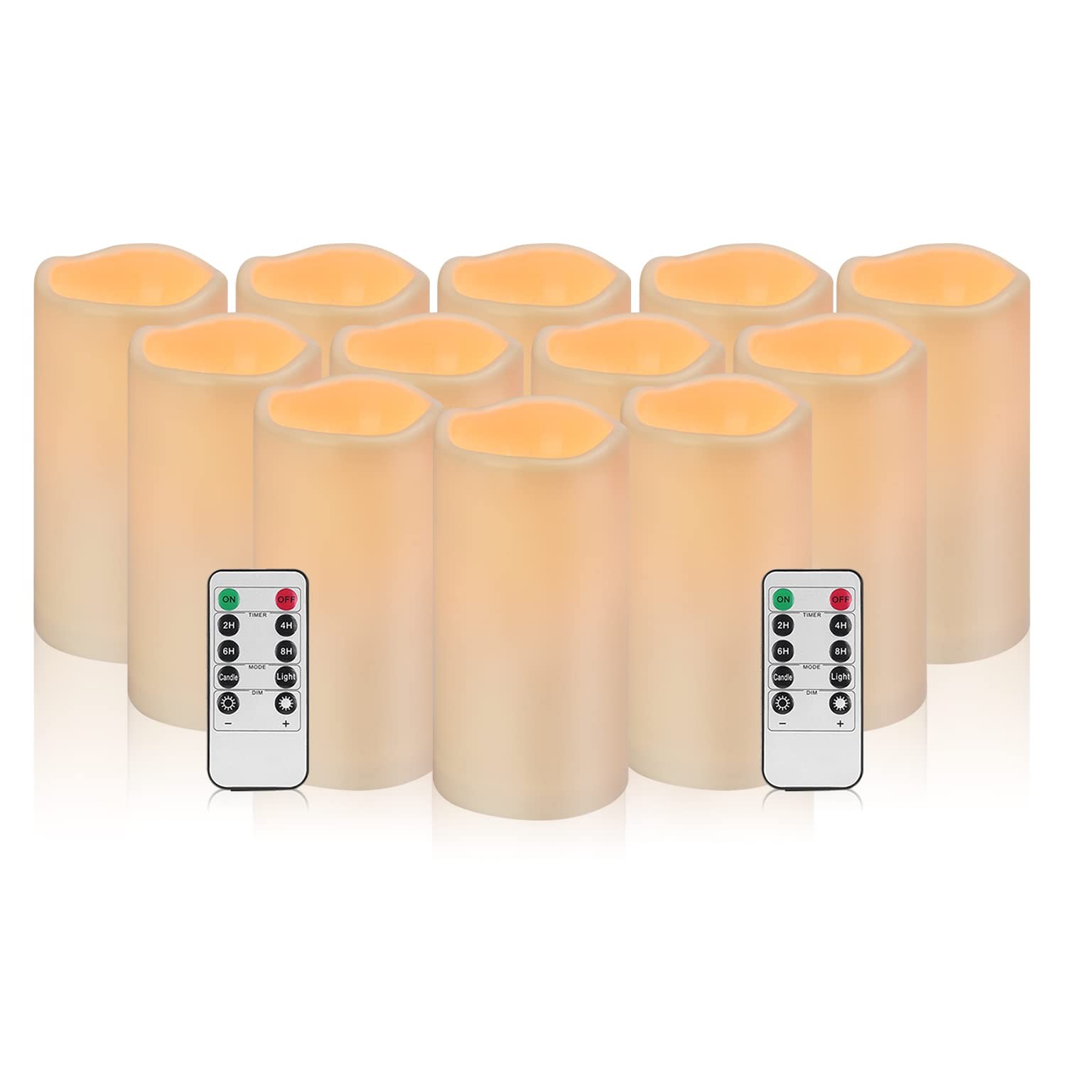 Waterproof Flameless Candles With Remote Outdoor Indoor Battery Operated Candles