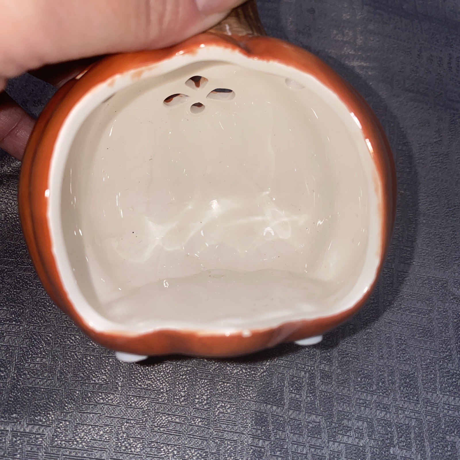 Yankee Candle HAPPY HARVEST PUMPKIN TEALIGHT HOLDER Fall Autumn Halloween EUC