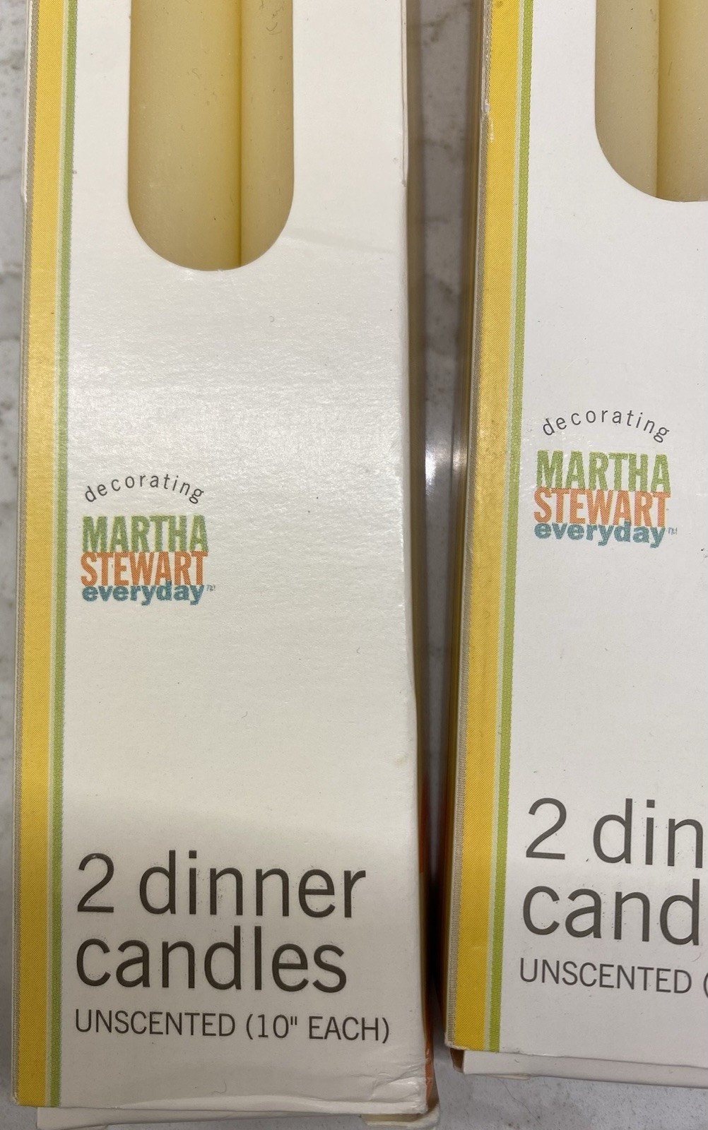 Taper Candle Sets Ivory- 1 Swan’s Honeycomb 9”, 3 Martha Stewart 10”, 2 Generic