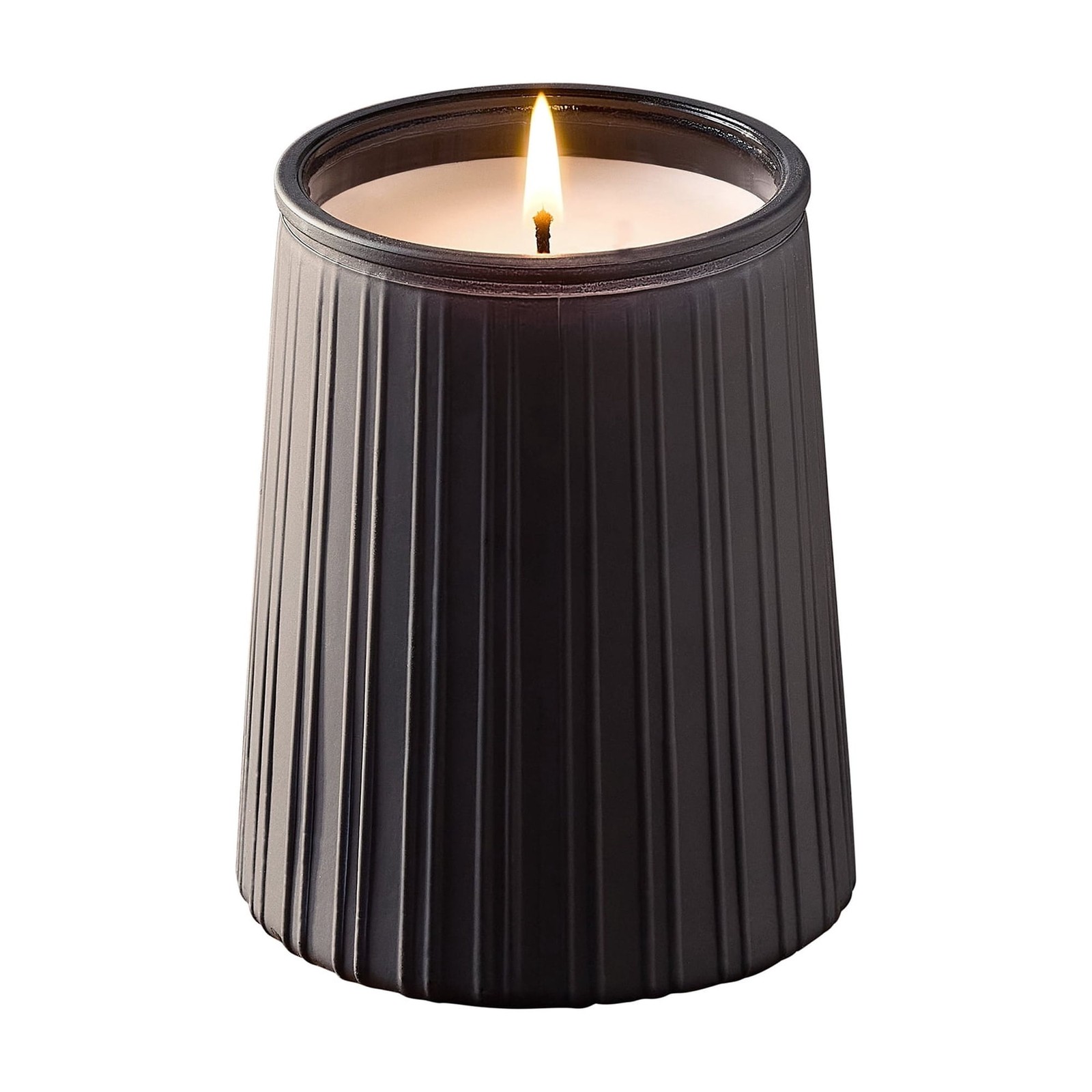16.1 oz Warm Leather Amber Scented Ribbed Jar Candle FREE SHIPPING IN 2 DAYS….