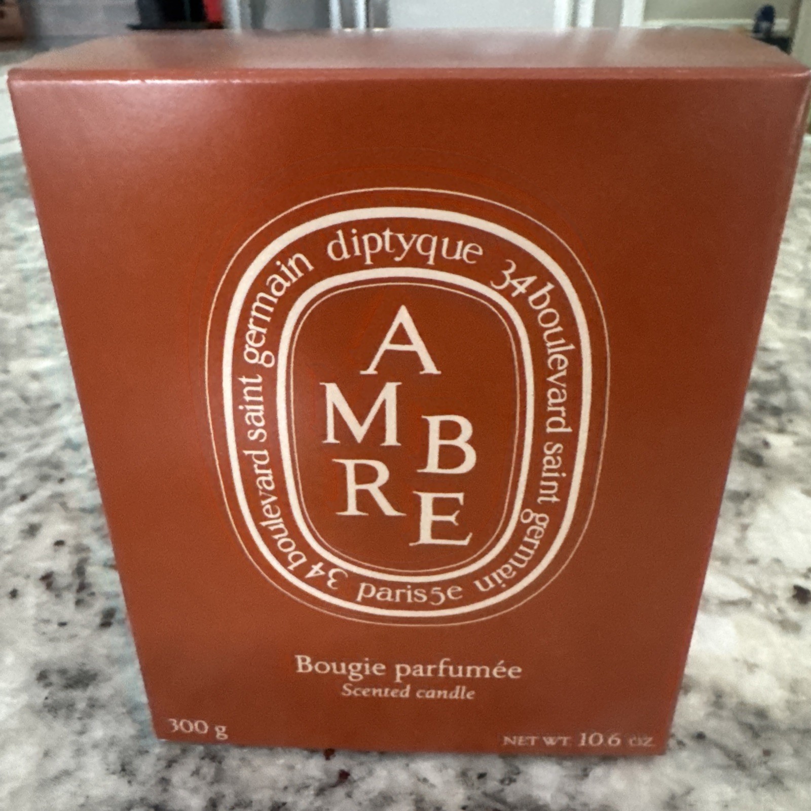 Diptyque AMBRE Bougie Parfumee Scented Candle, 10.6 Ounce – Empty Jar And Box