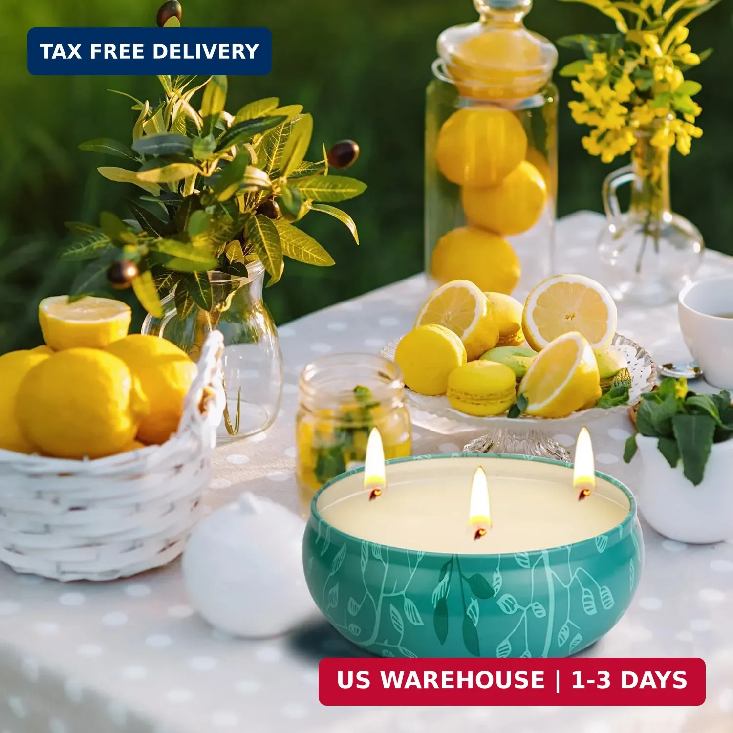 Citronella Candles Outdoor, Large Citronella Candle Outdoor for Patio, 3 Pack 12