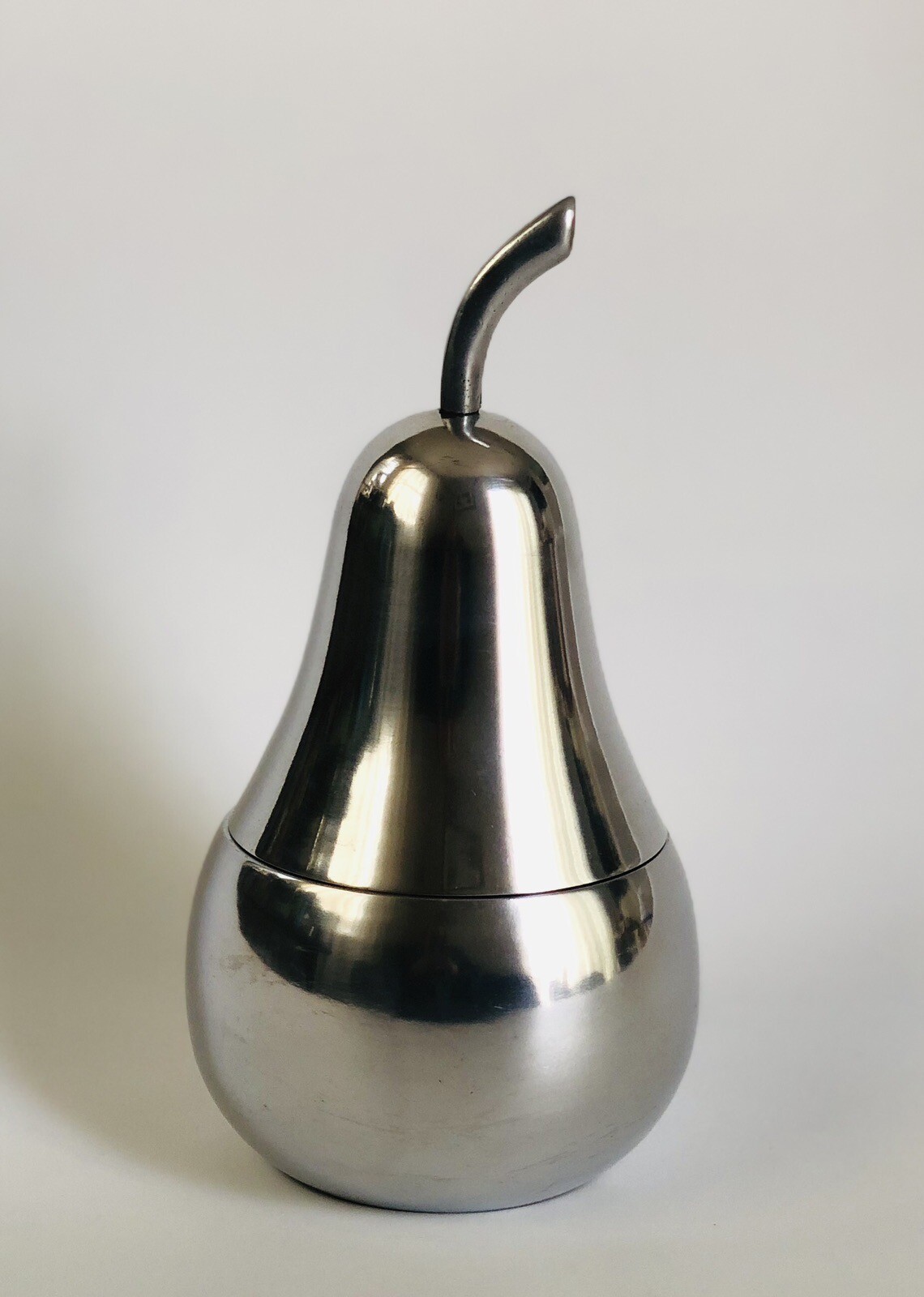 Pottery Barn Citrus Blossom Candle RARE/RETIRED – Silver Plate Pear Shape HEAVY