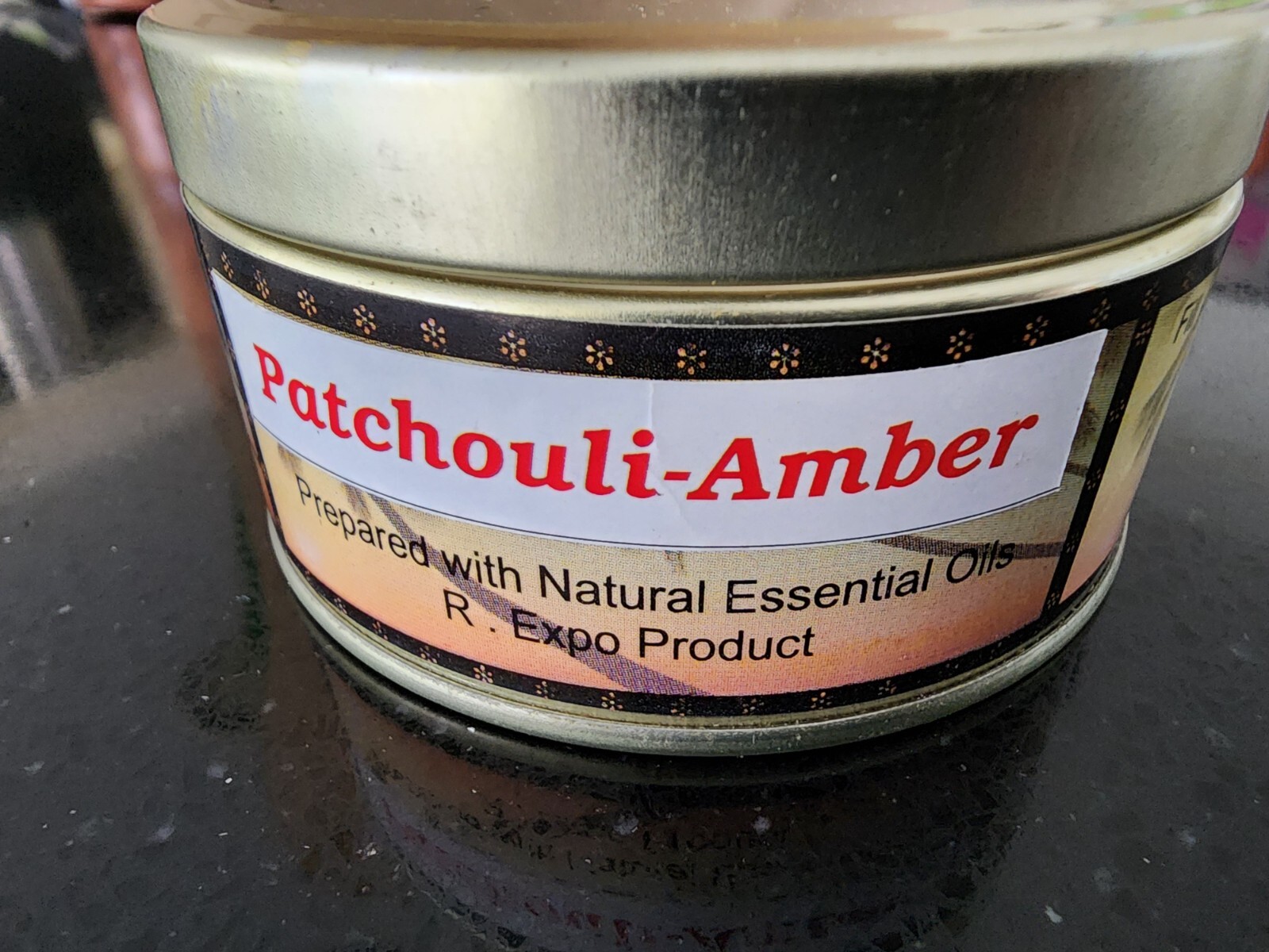 PATCHOULI AMBER Scented Travel tin by Song of India