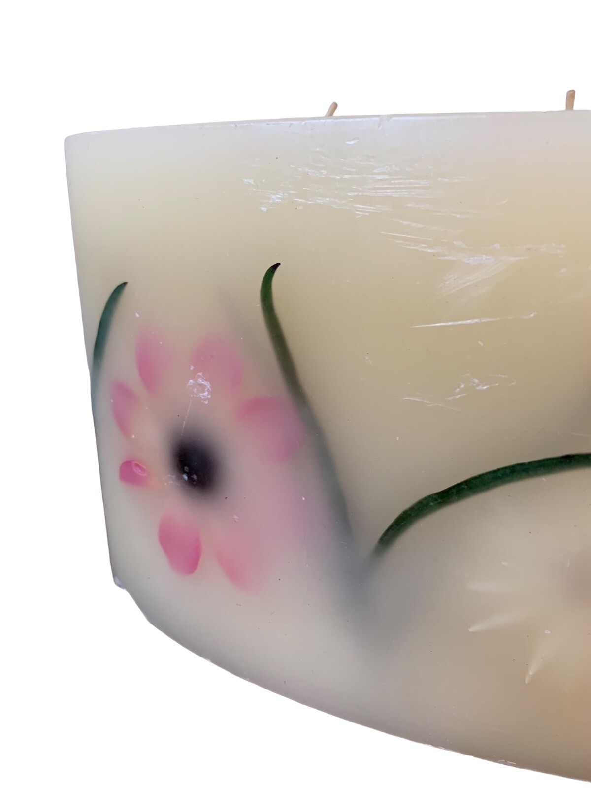 Large Botanical Candle 3 Wick Scented Pressed Flower 12×6 Vanilla