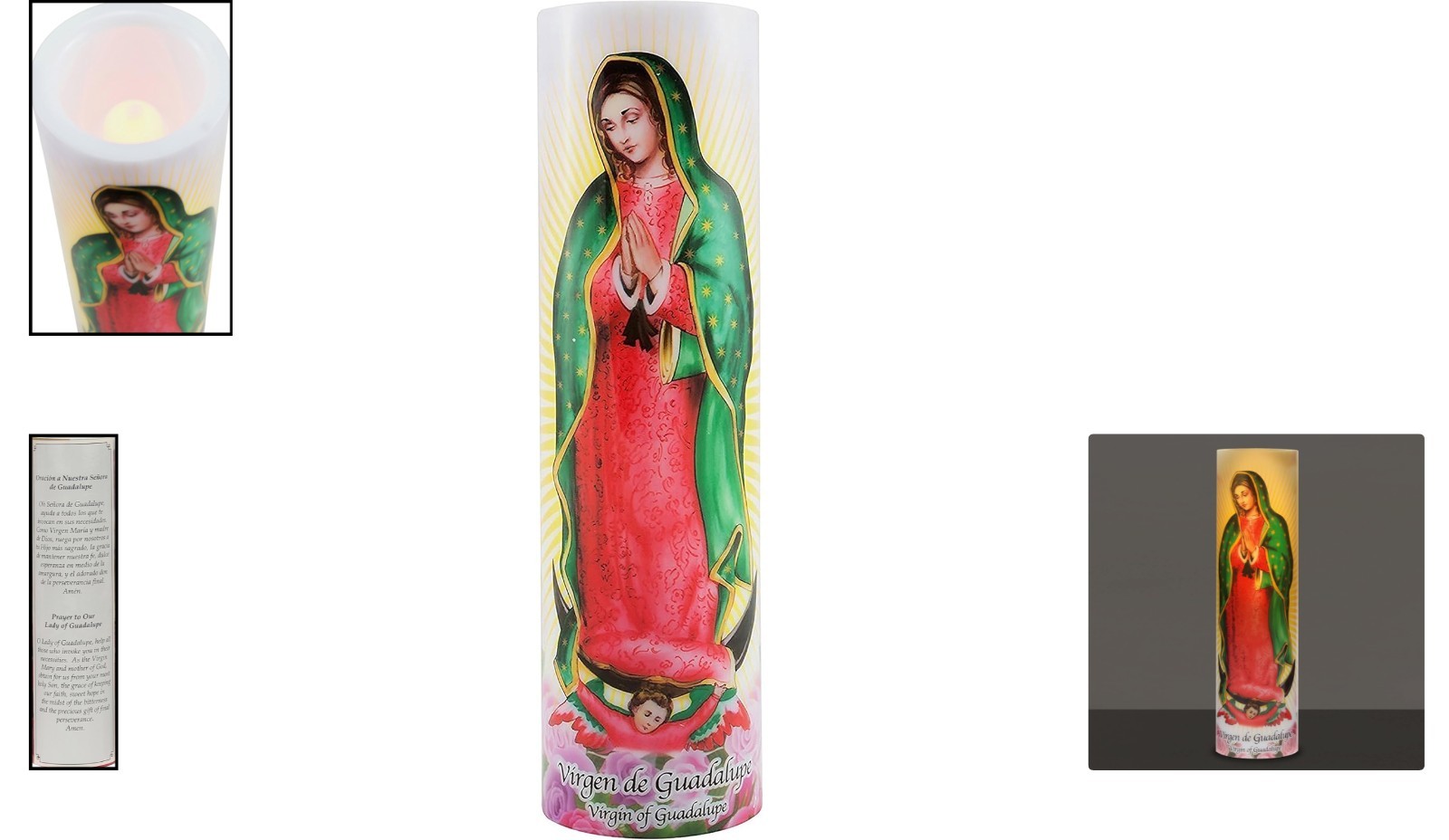 Cordless Virgin of Guadalupe Prayer Candle – Gift Idea for Special Occasions
