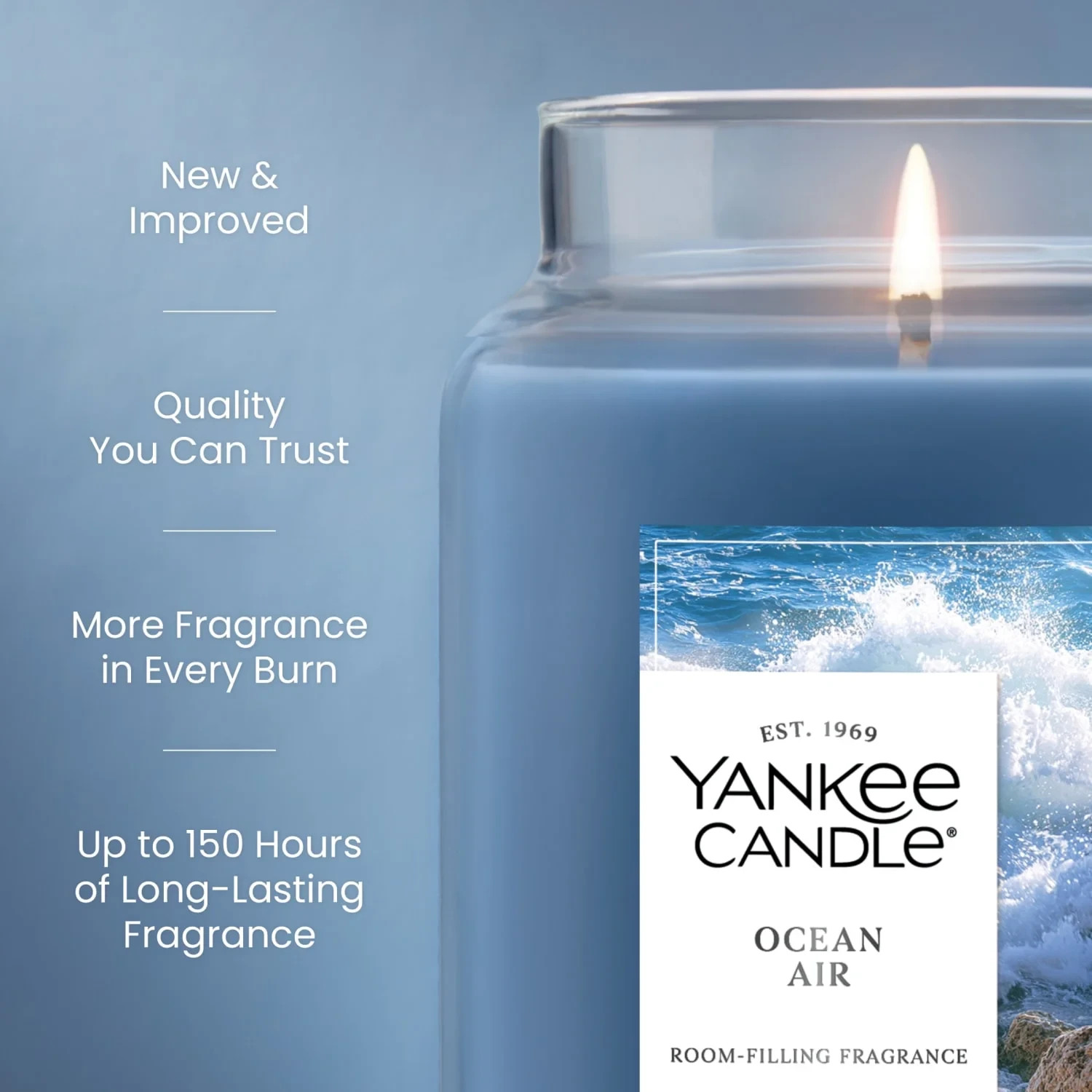 Yankee Candle Ocean Air Original Large Jar Scented Candles, 22 oz