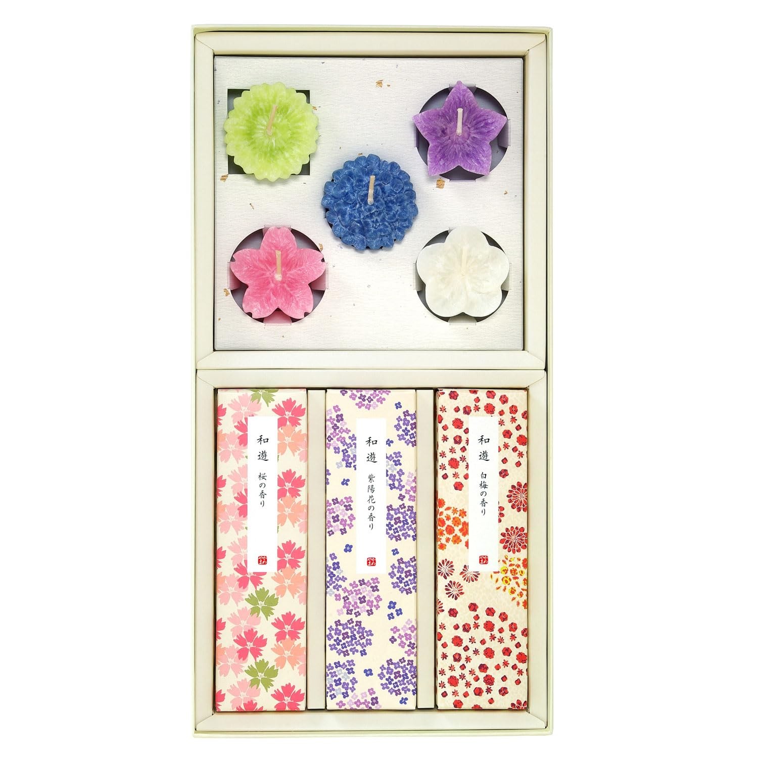 Gift Wayu Flower Candle Set Candle and Incense
